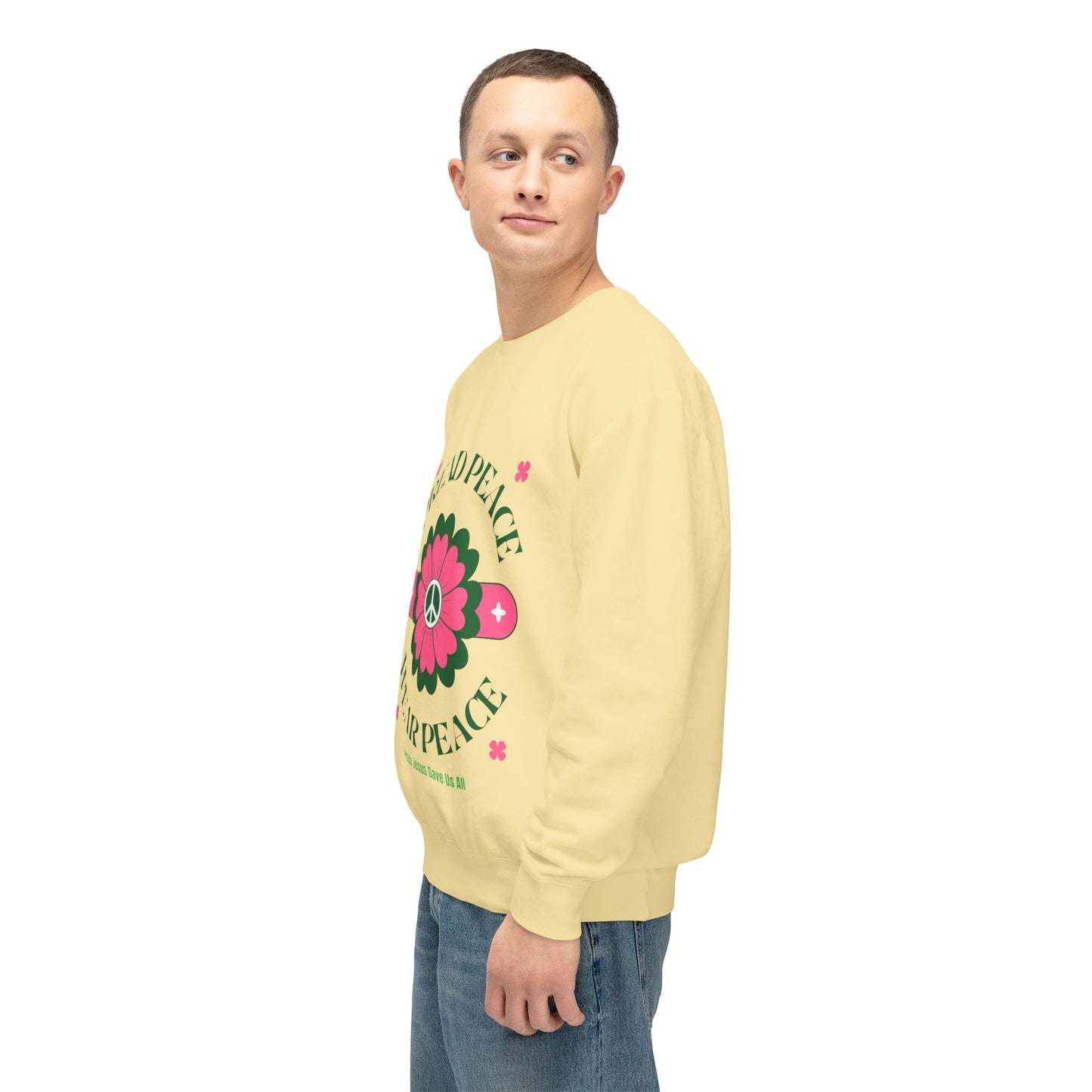 Unisex Lightweight Crewneck Sweatshirt – Spread Peace & Wear Peace