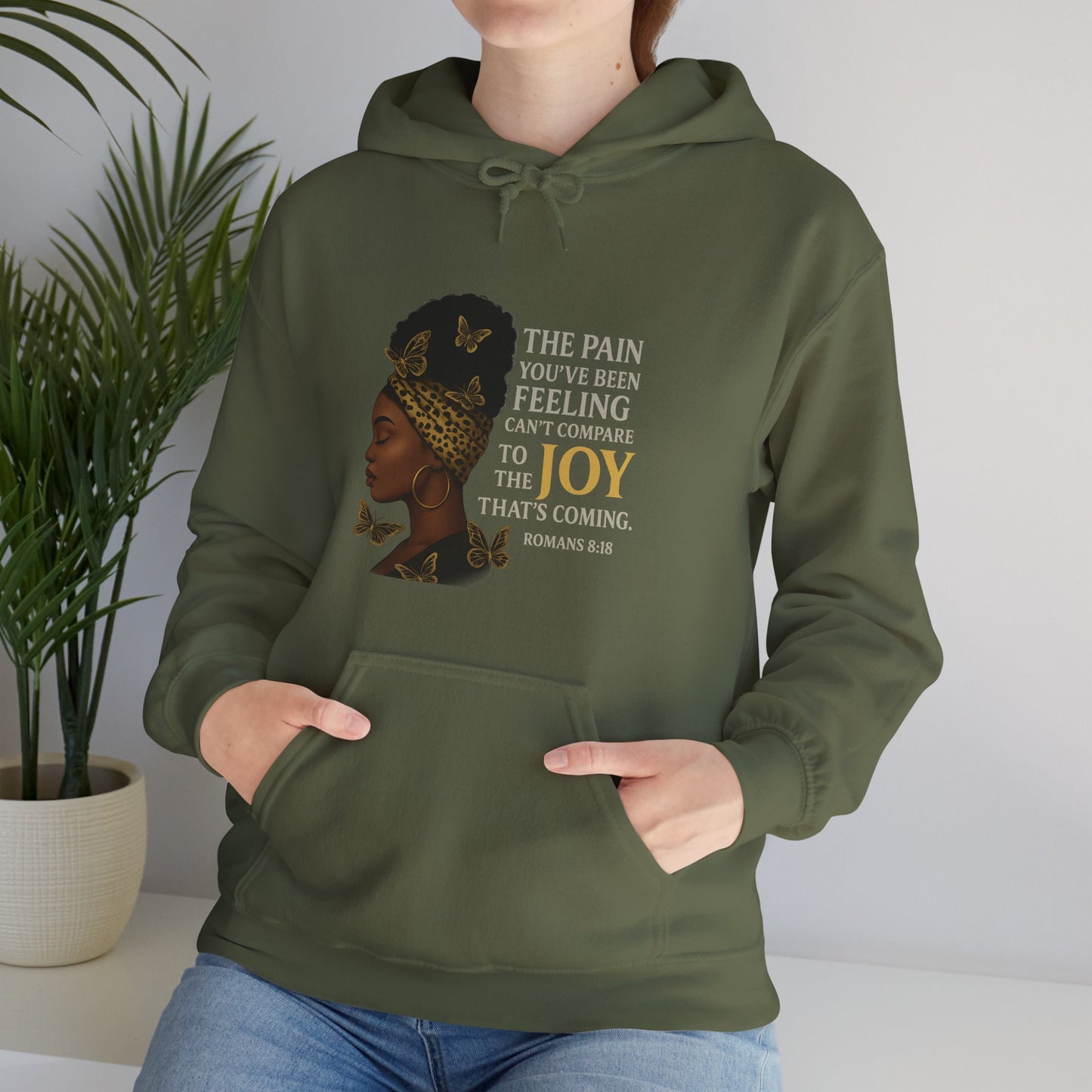 Joy Is Coming” Romans 8:18 Inspirational Hoodie