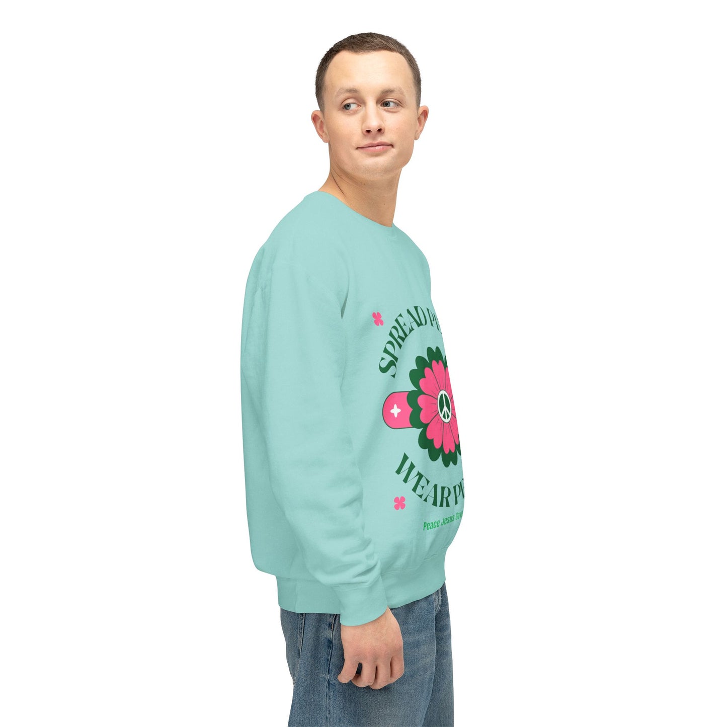 Unisex Lightweight Crewneck Sweatshirt – Spread Peace & Wear Peace