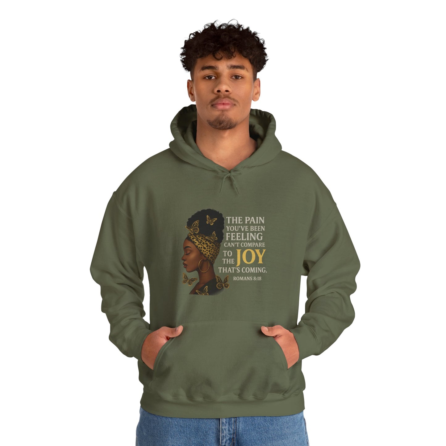 Joy Is Coming” Romans 8:18 Inspirational Hoodie
