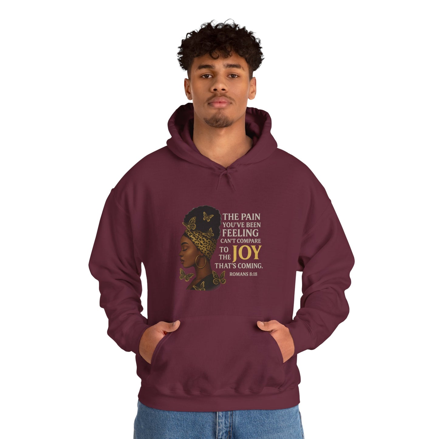 Joy Is Coming” Romans 8:18 Inspirational Hoodie