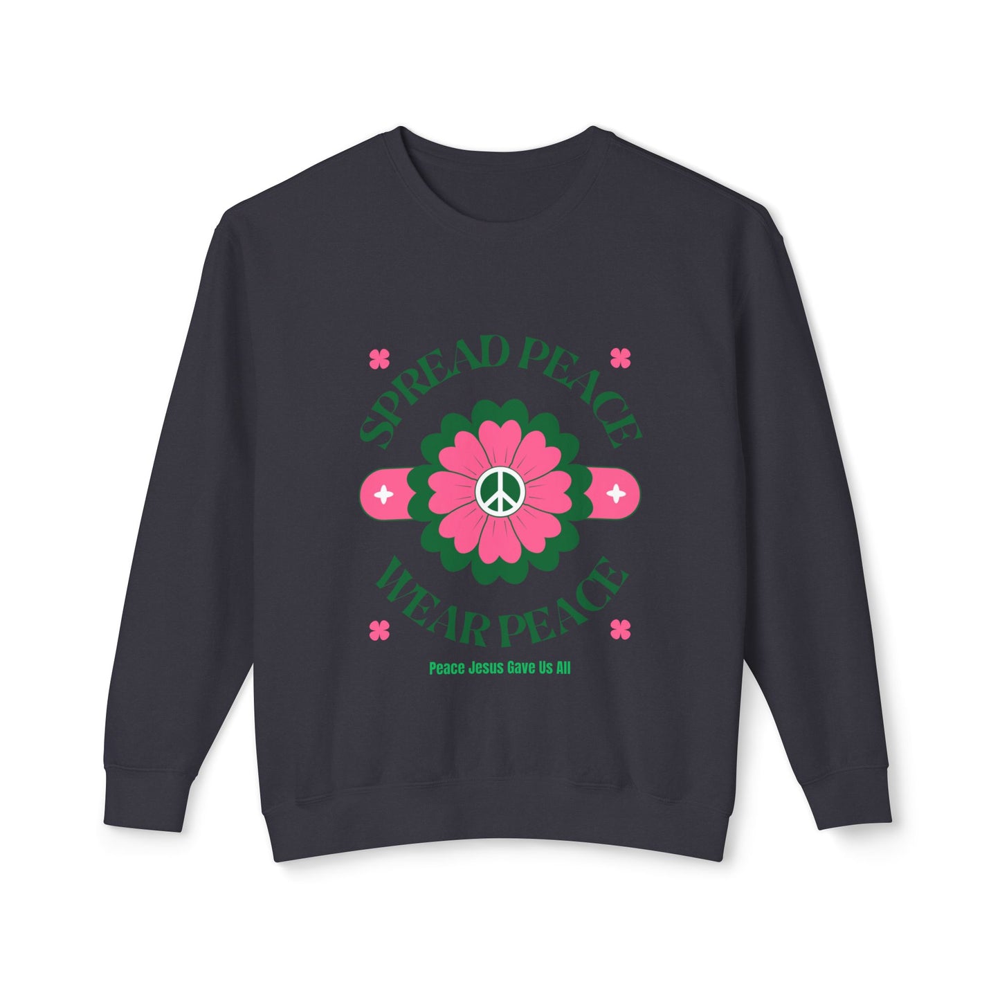 Unisex Lightweight Crewneck Sweatshirt – Spread Peace & Wear Peace
