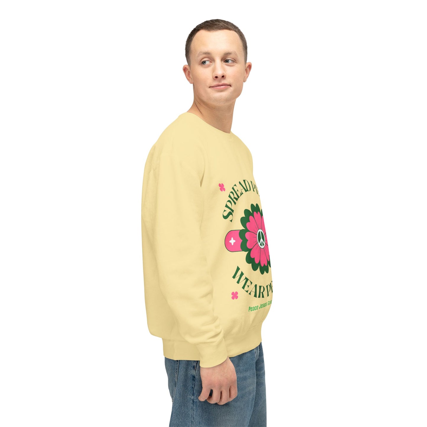 Unisex Lightweight Crewneck Sweatshirt – Spread Peace & Wear Peace