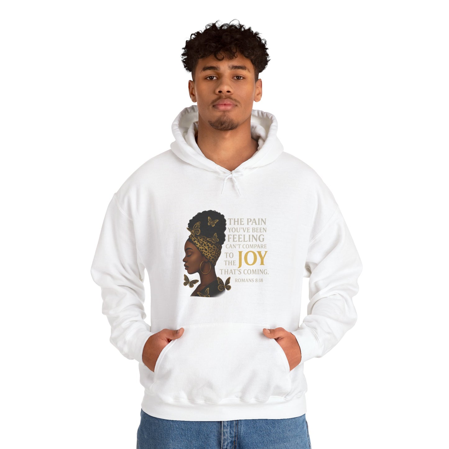 Joy Is Coming” Romans 8:18 Inspirational Hoodie