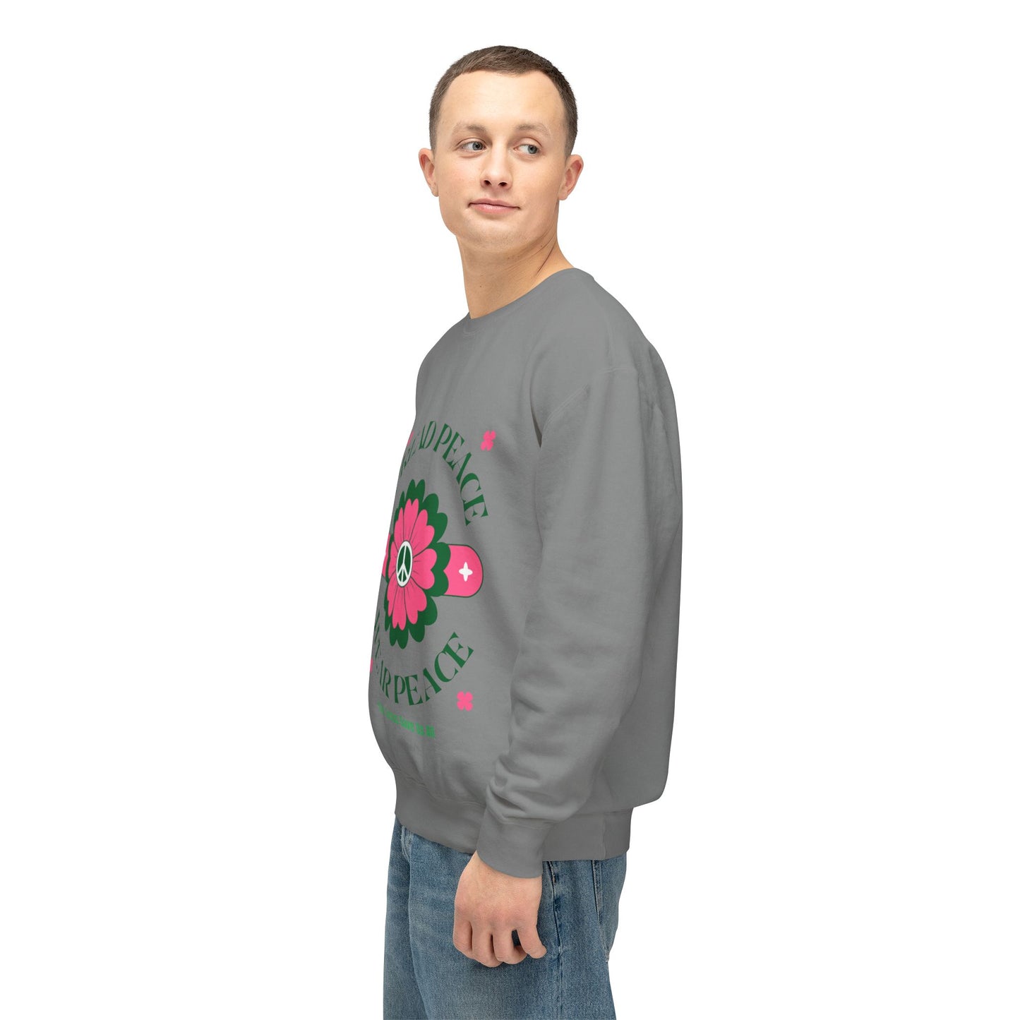 Unisex Lightweight Crewneck Sweatshirt – Spread Peace & Wear Peace