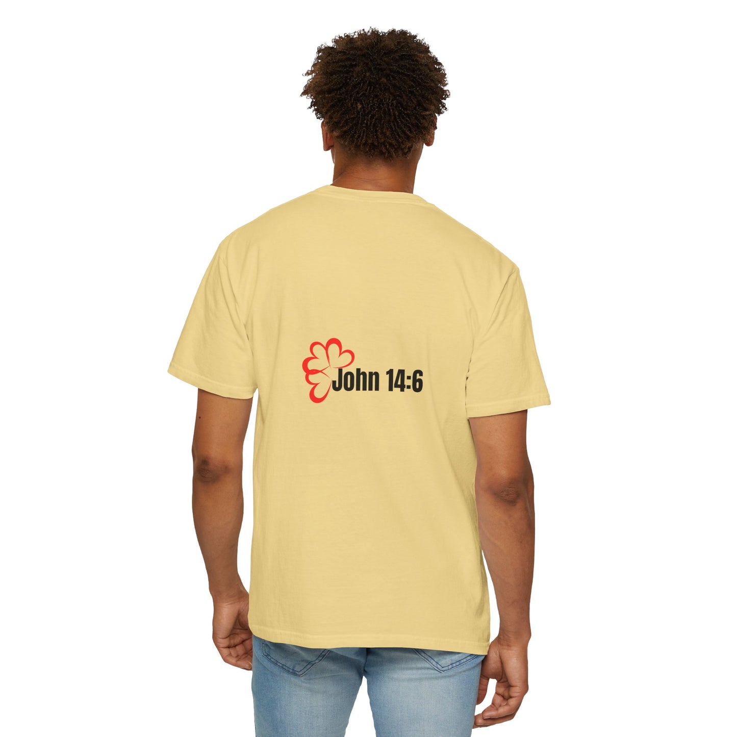 Faith-Inspired Garment-Dyed Tee – The Way, The Truth, The Life | Christian Apparel, Bible Verse T-Shirt, Religious Gift