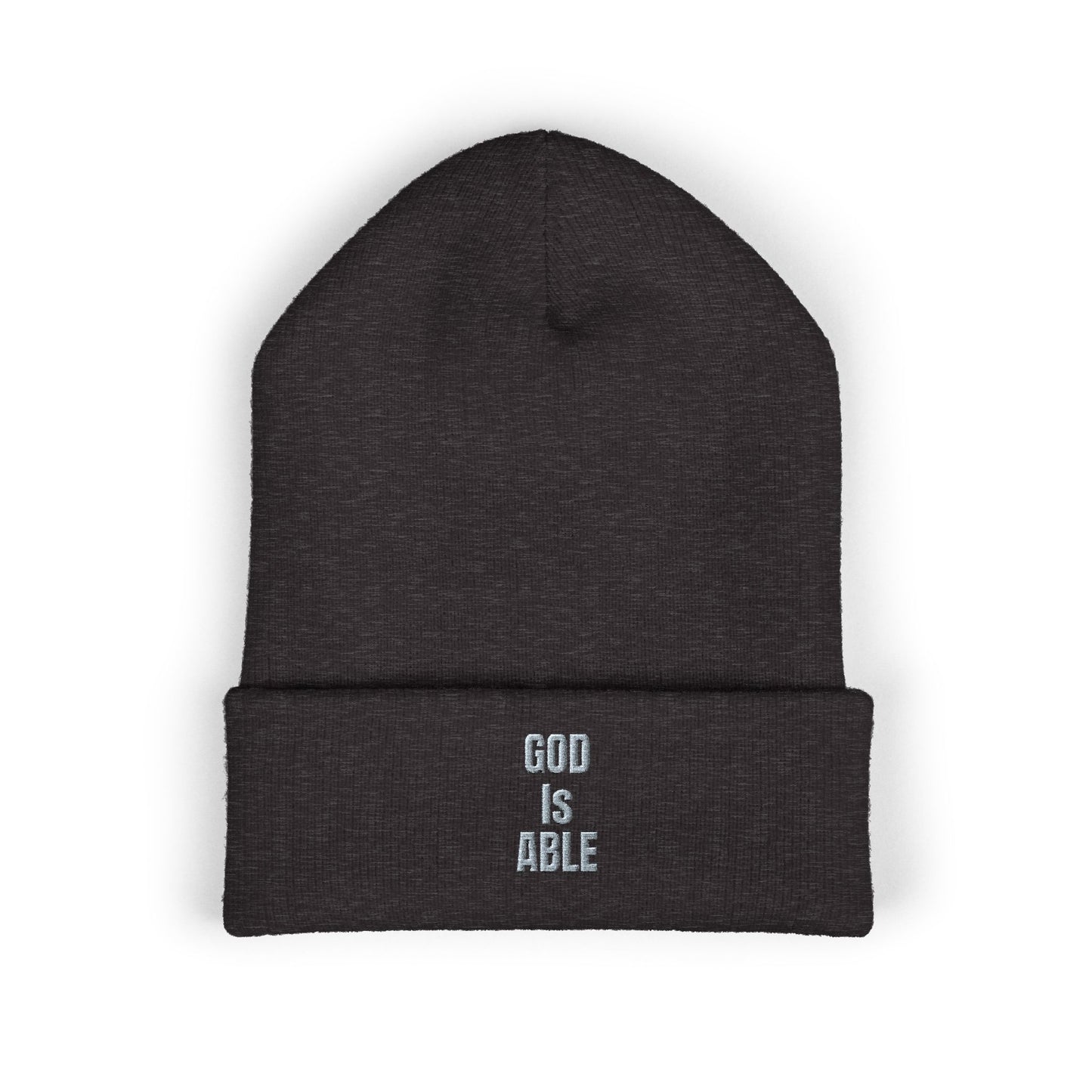Embroidered Inspirational Beanie, Classic Cuffed Beanie, Cozy Winter Hat, Faith-Based Gift, Everyday Wear, Unique Accessory