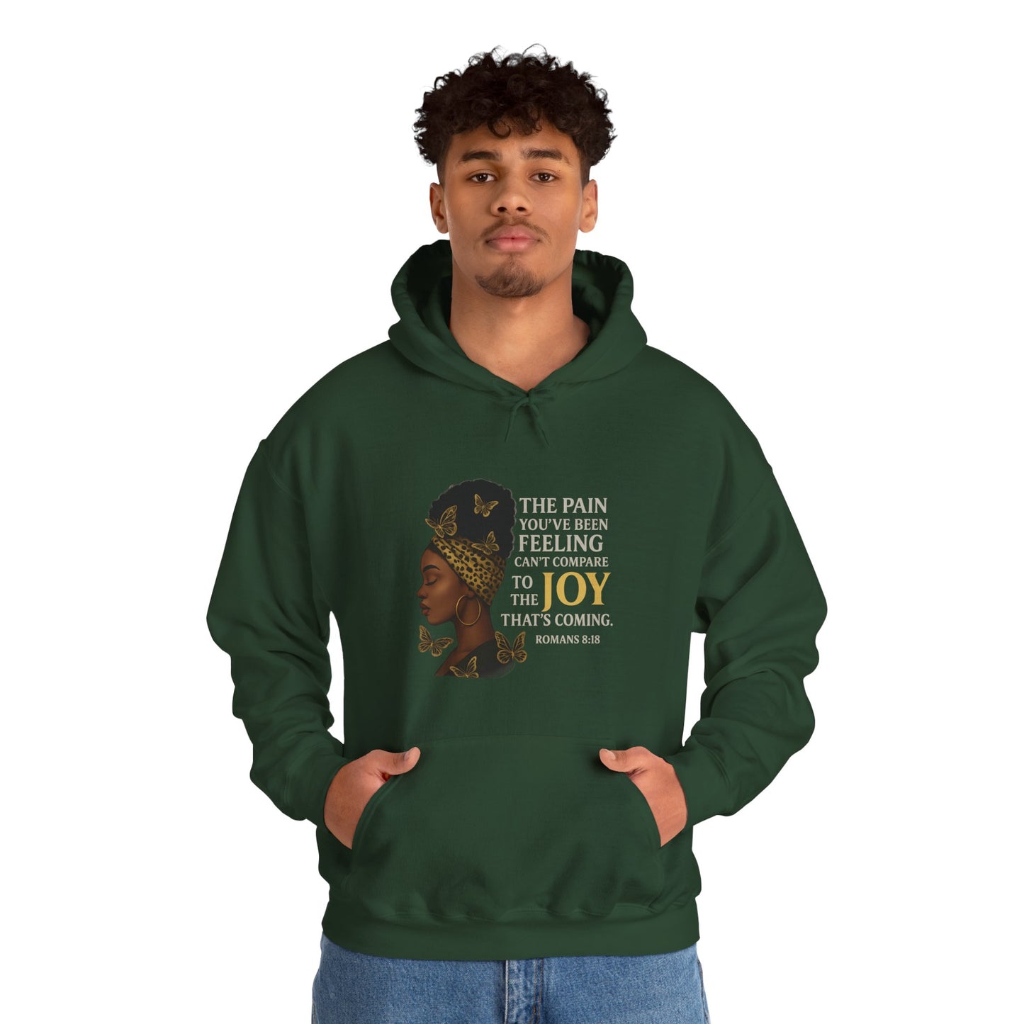 Joy Is Coming” Romans 8:18 Inspirational Hoodie