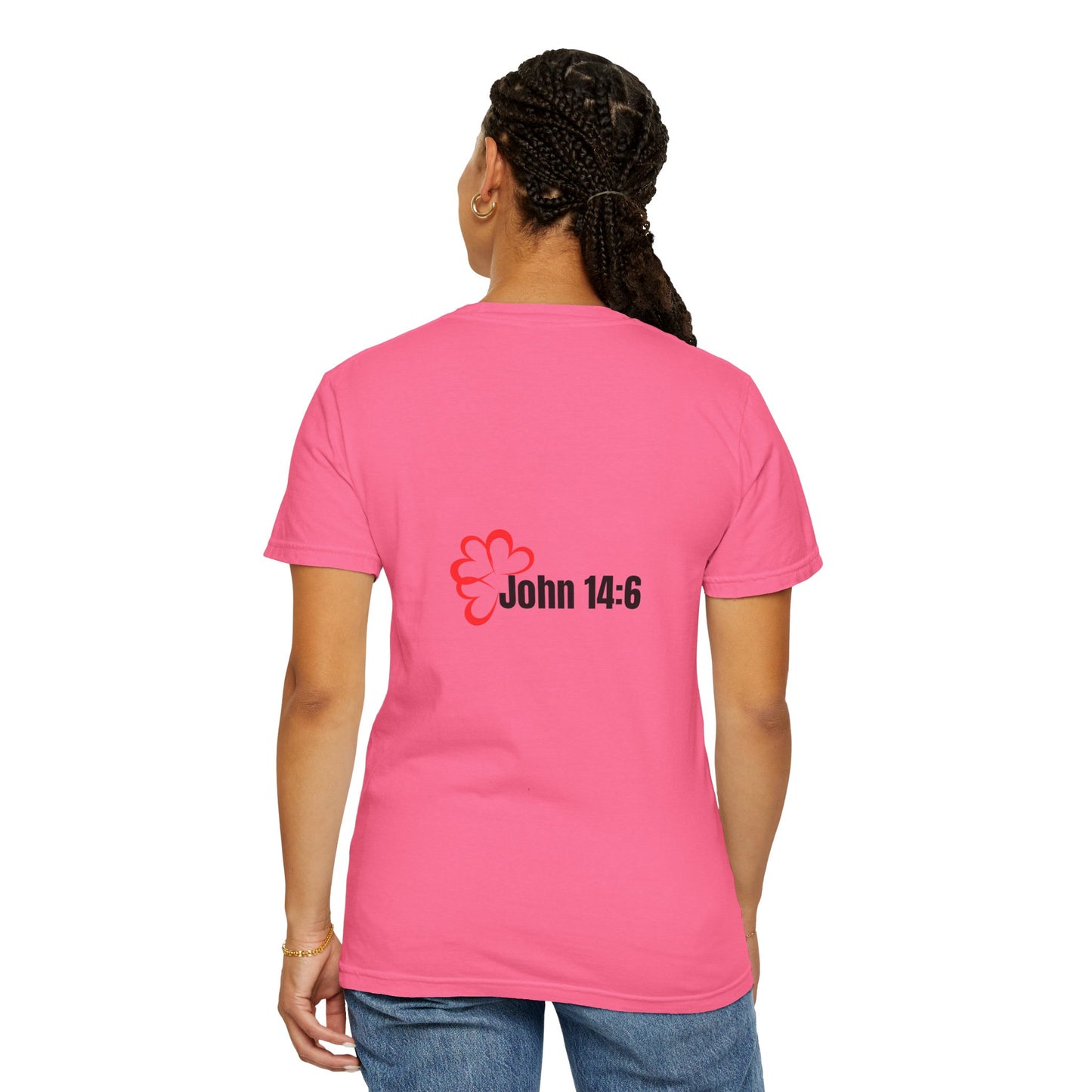 Faith-Inspired Garment-Dyed Tee – The Way, The Truth, The Life | Christian Apparel, Bible Verse T-Shirt, Religious Gift