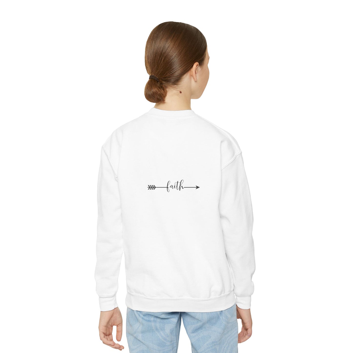 Christian Youth Crewneck Sweatshirt - 'Bloom Life Is Good with Christ'