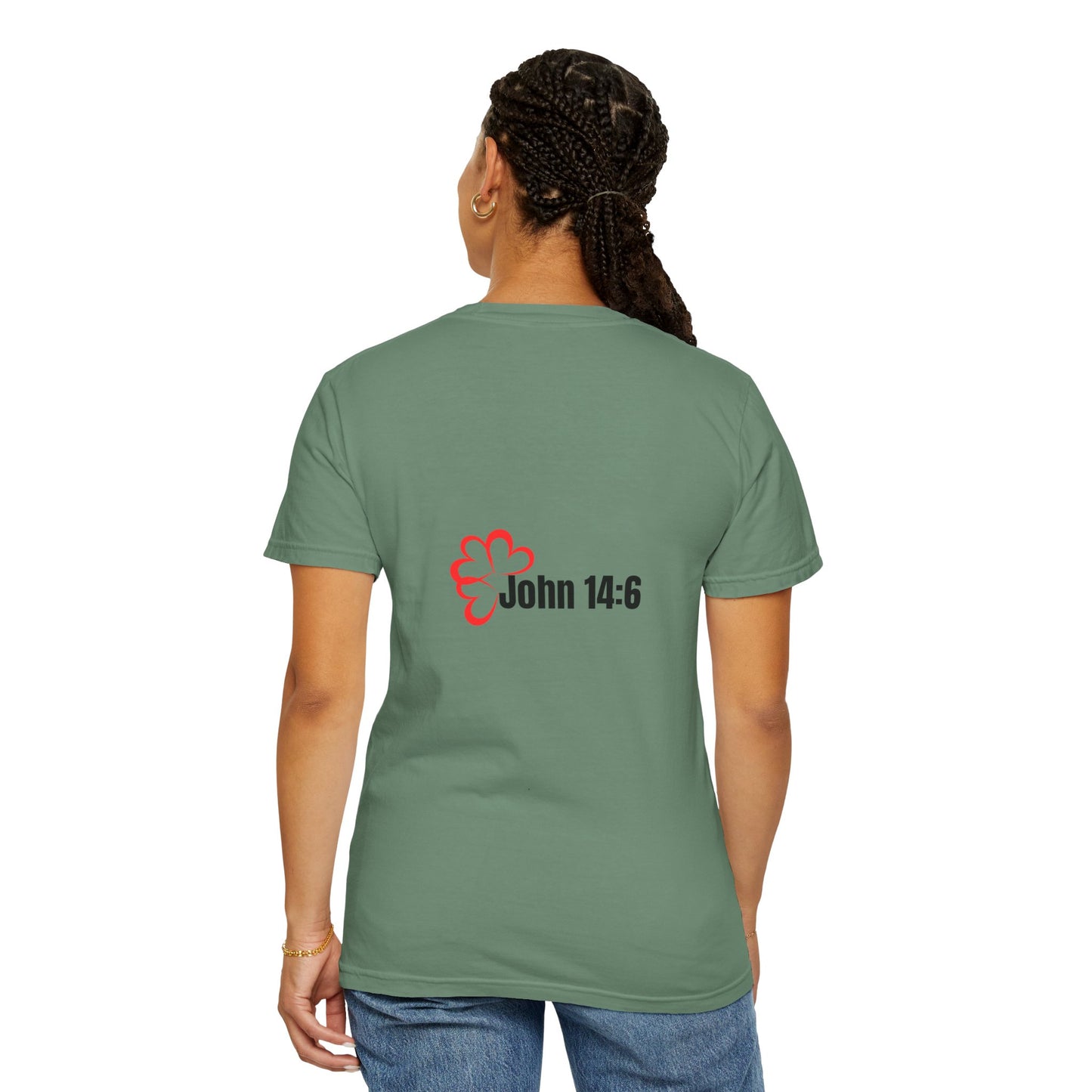 Faith-Inspired Garment-Dyed Tee – The Way, The Truth, The Life | Christian Apparel, Bible Verse T-Shirt, Religious Gift