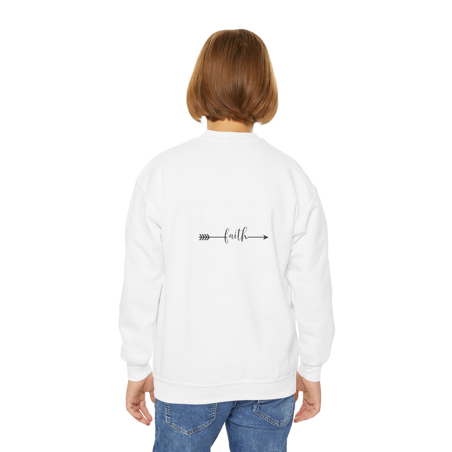 Christian Youth Crewneck Sweatshirt - 'Bloom Life Is Good with Christ'