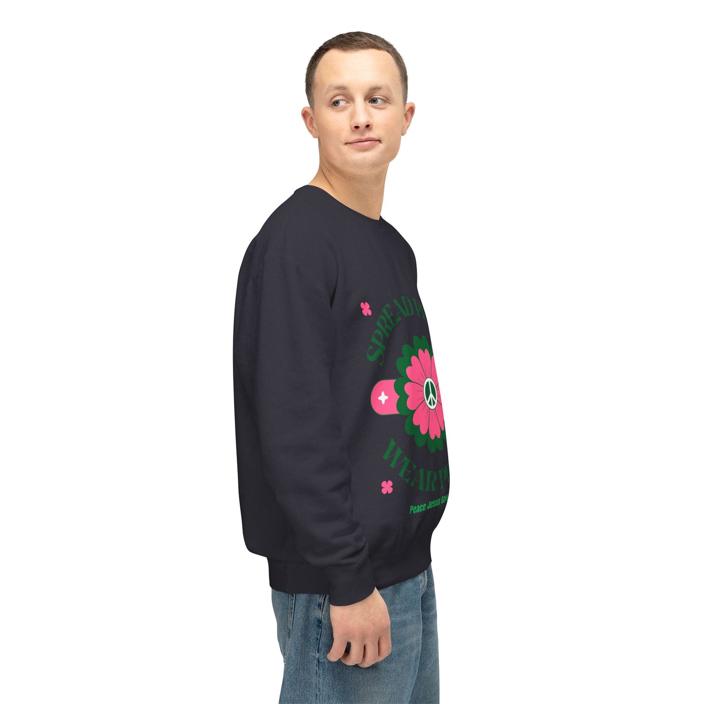 Unisex Lightweight Crewneck Sweatshirt – Spread Peace & Wear Peace