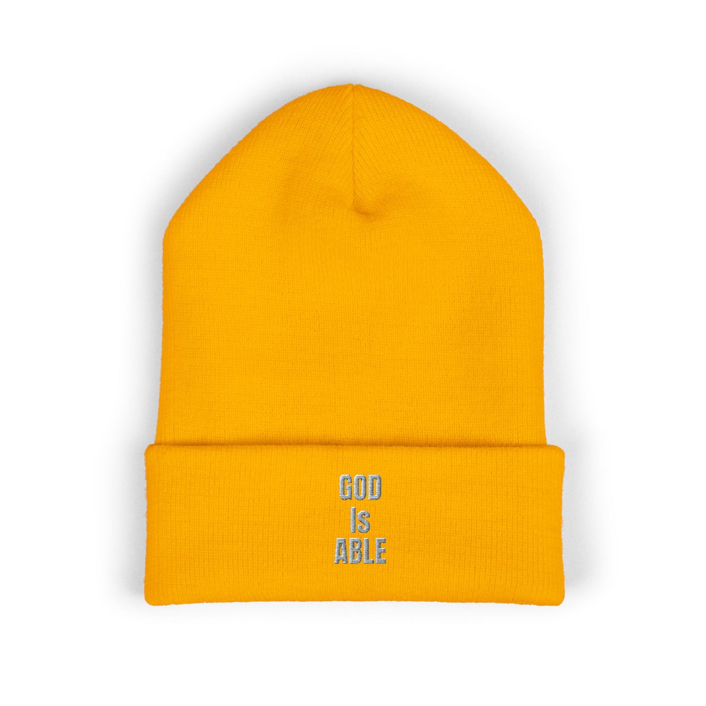 Embroidered Inspirational Beanie, Classic Cuffed Beanie, Cozy Winter Hat, Faith-Based Gift, Everyday Wear, Unique Accessory