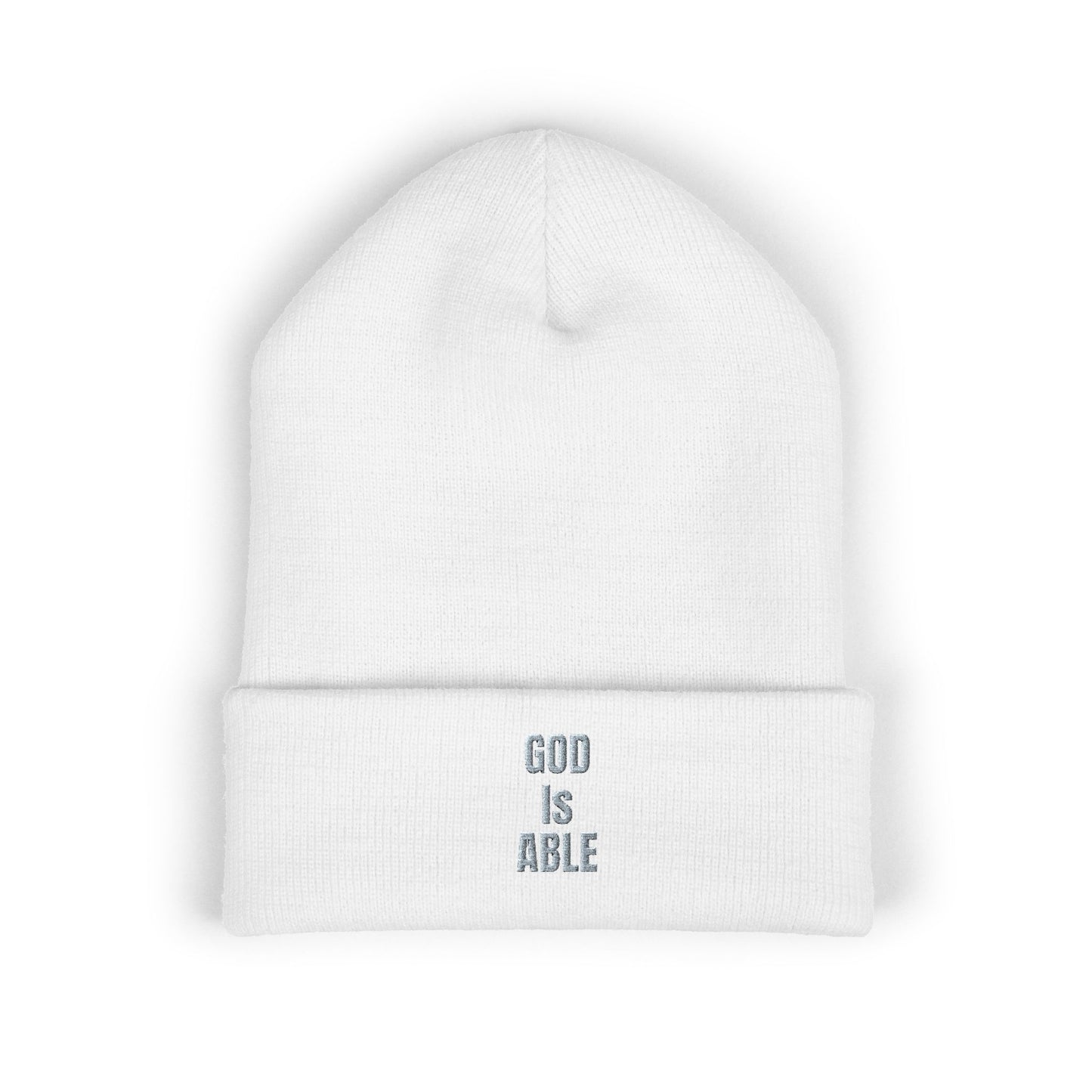Embroidered Inspirational Beanie, Classic Cuffed Beanie, Cozy Winter Hat, Faith-Based Gift, Everyday Wear, Unique Accessory