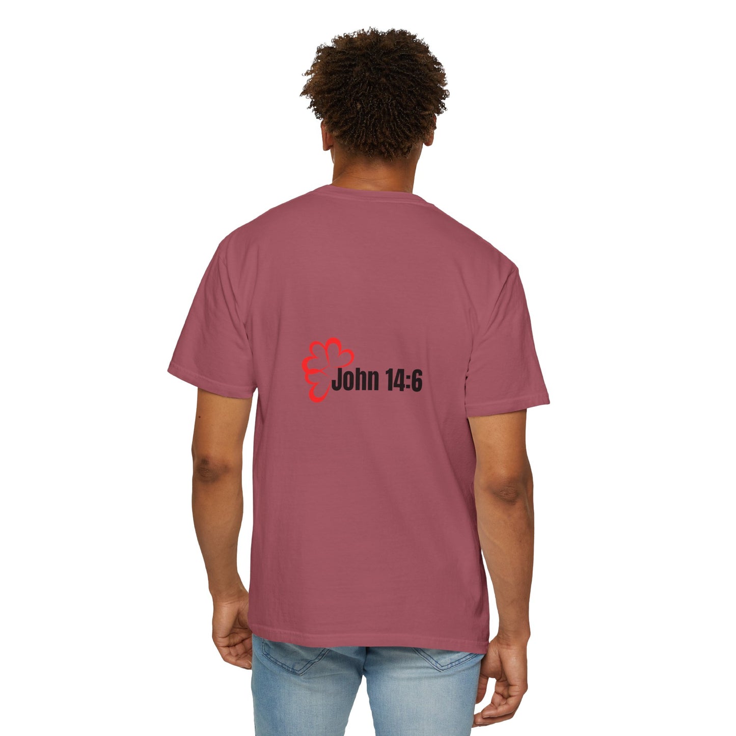 Faith-Inspired Garment-Dyed Tee – The Way, The Truth, The Life | Christian Apparel, Bible Verse T-Shirt, Religious Gift