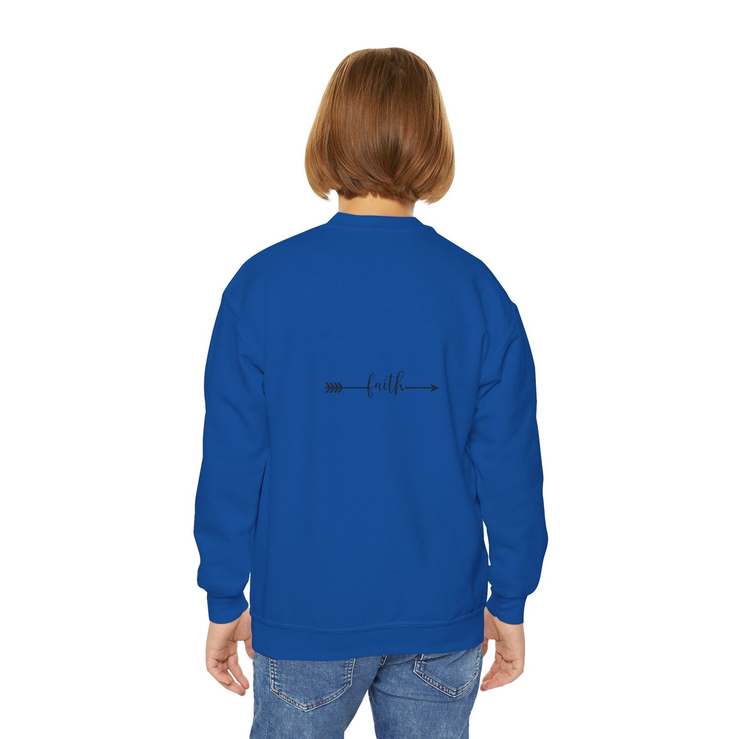 Christian Youth Crewneck Sweatshirt - 'Bloom Life Is Good with Christ'