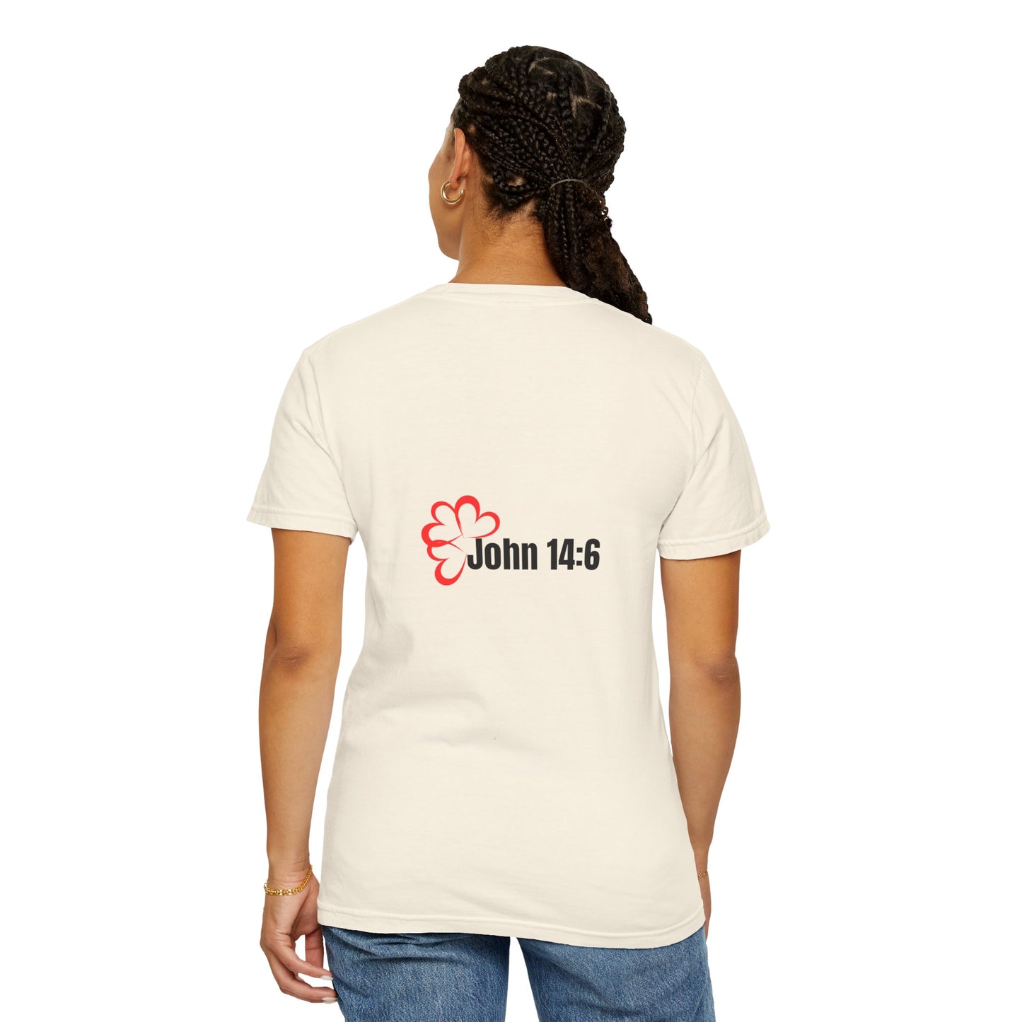 Faith-Inspired Garment-Dyed Tee – The Way, The Truth, The Life | Christian Apparel, Bible Verse T-Shirt, Religious Gift