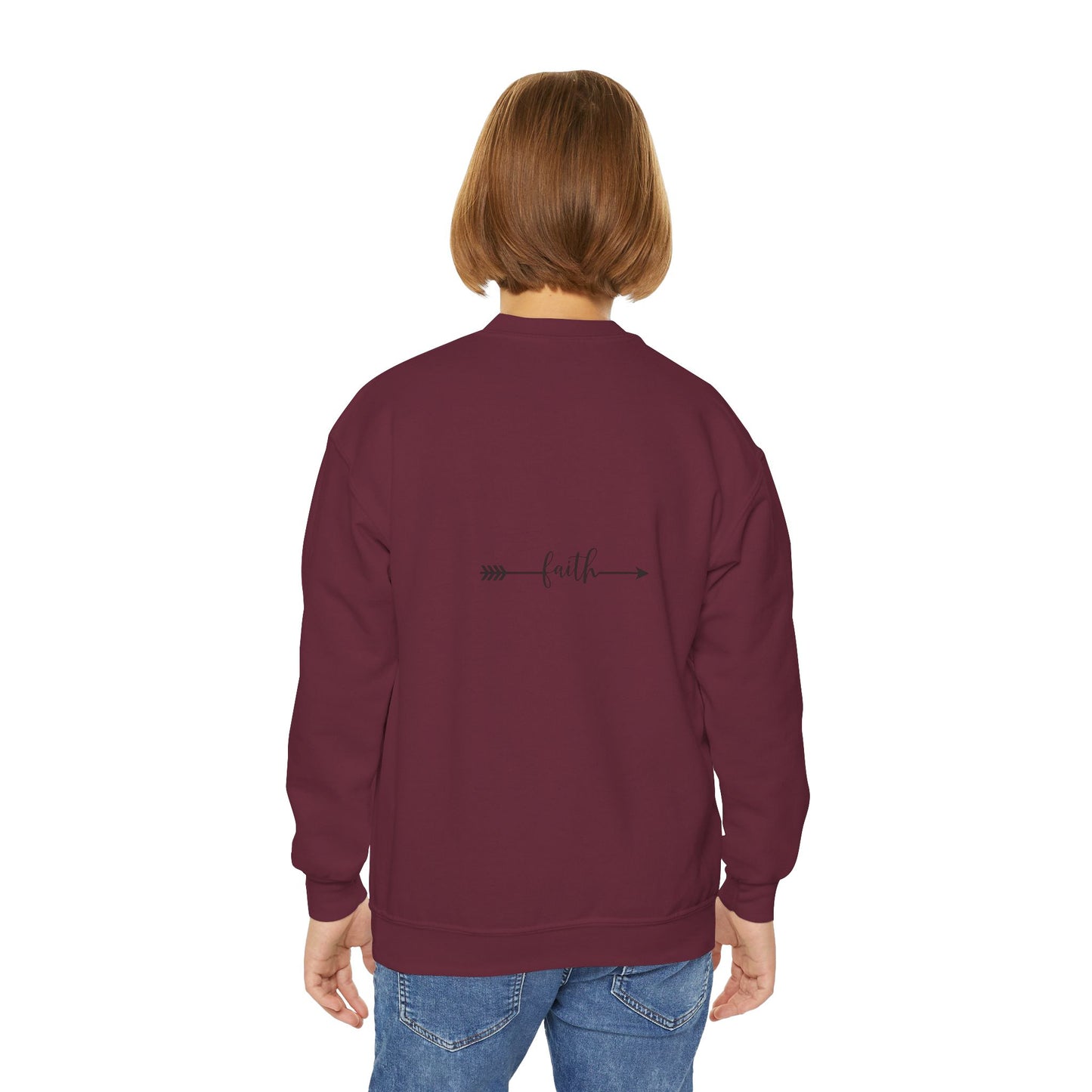Christian Youth Crewneck Sweatshirt - 'Bloom Life Is Good with Christ'