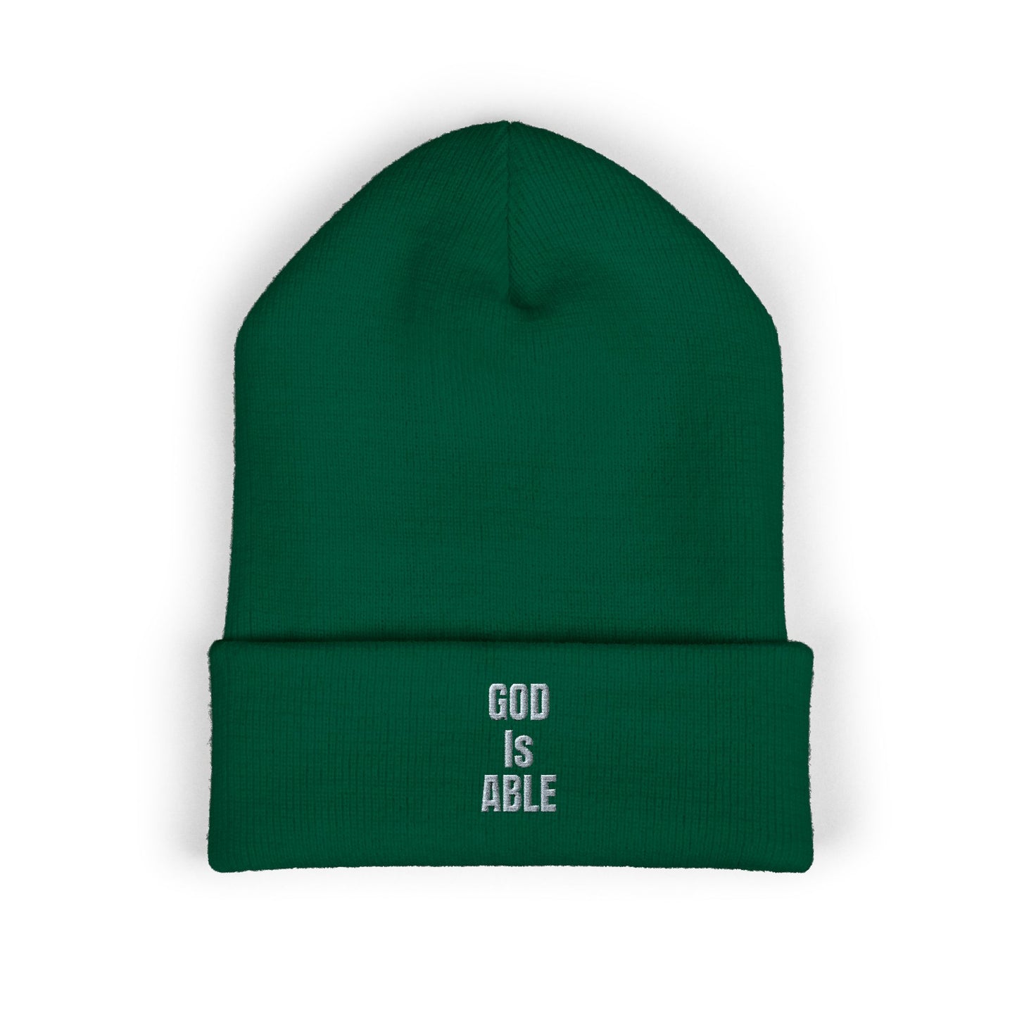 Embroidered Inspirational Beanie, Classic Cuffed Beanie, Cozy Winter Hat, Faith-Based Gift, Everyday Wear, Unique Accessory