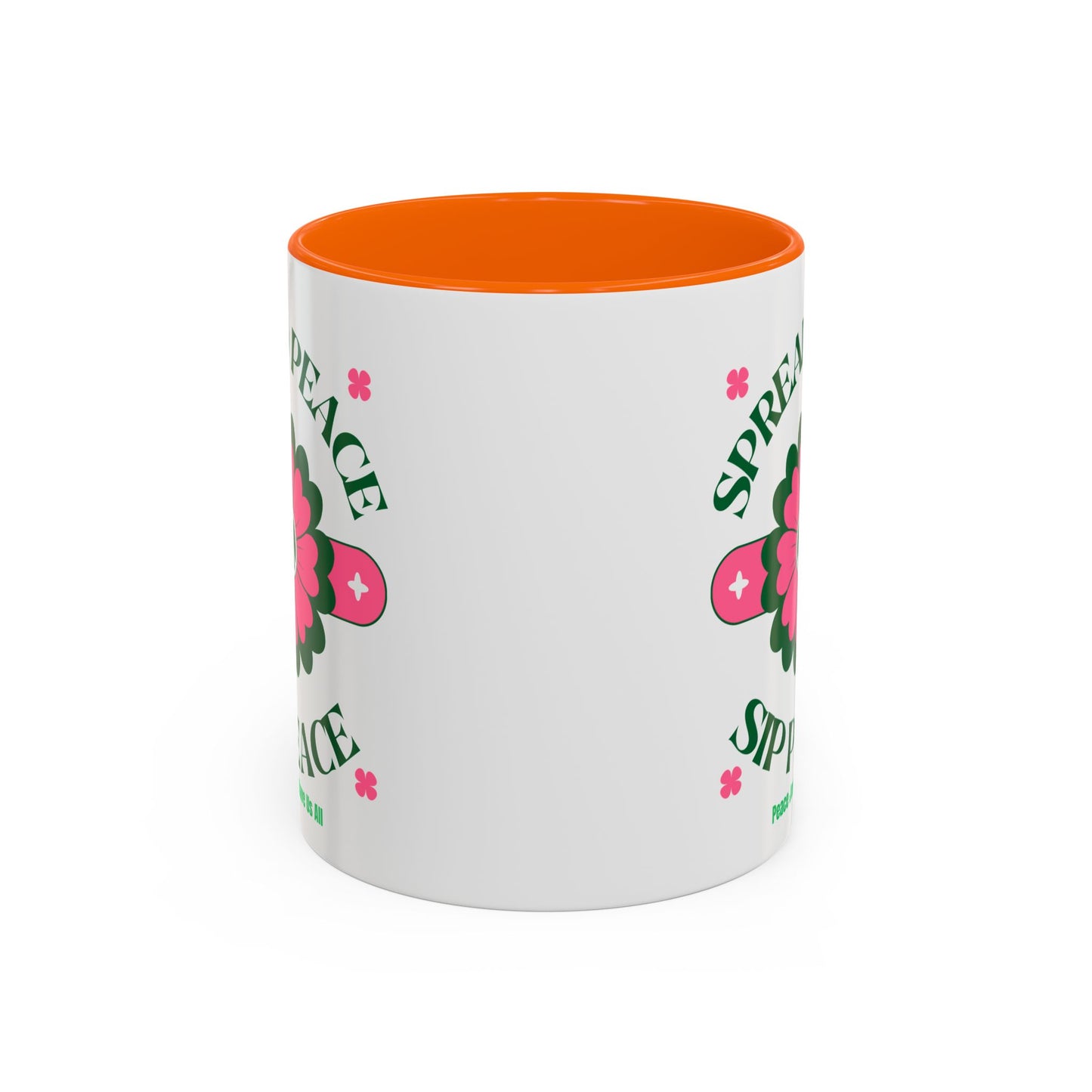 Accent Coffee Mug Ceramic Mug – Spread Peace & Sip Peace (11, 15oz)