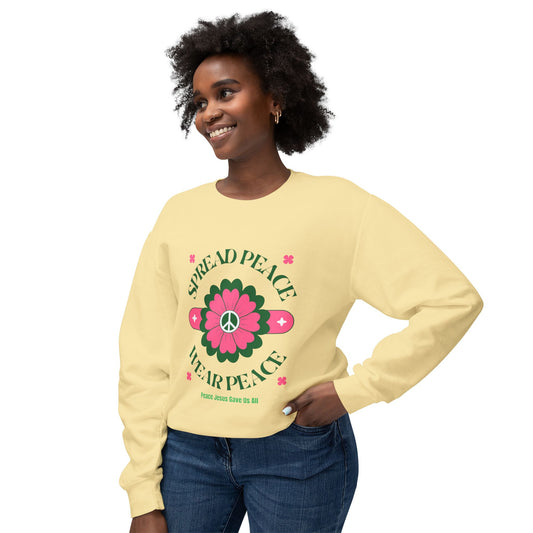 Unisex Lightweight Crewneck Sweatshirt – Spread Peace & Wear Peace