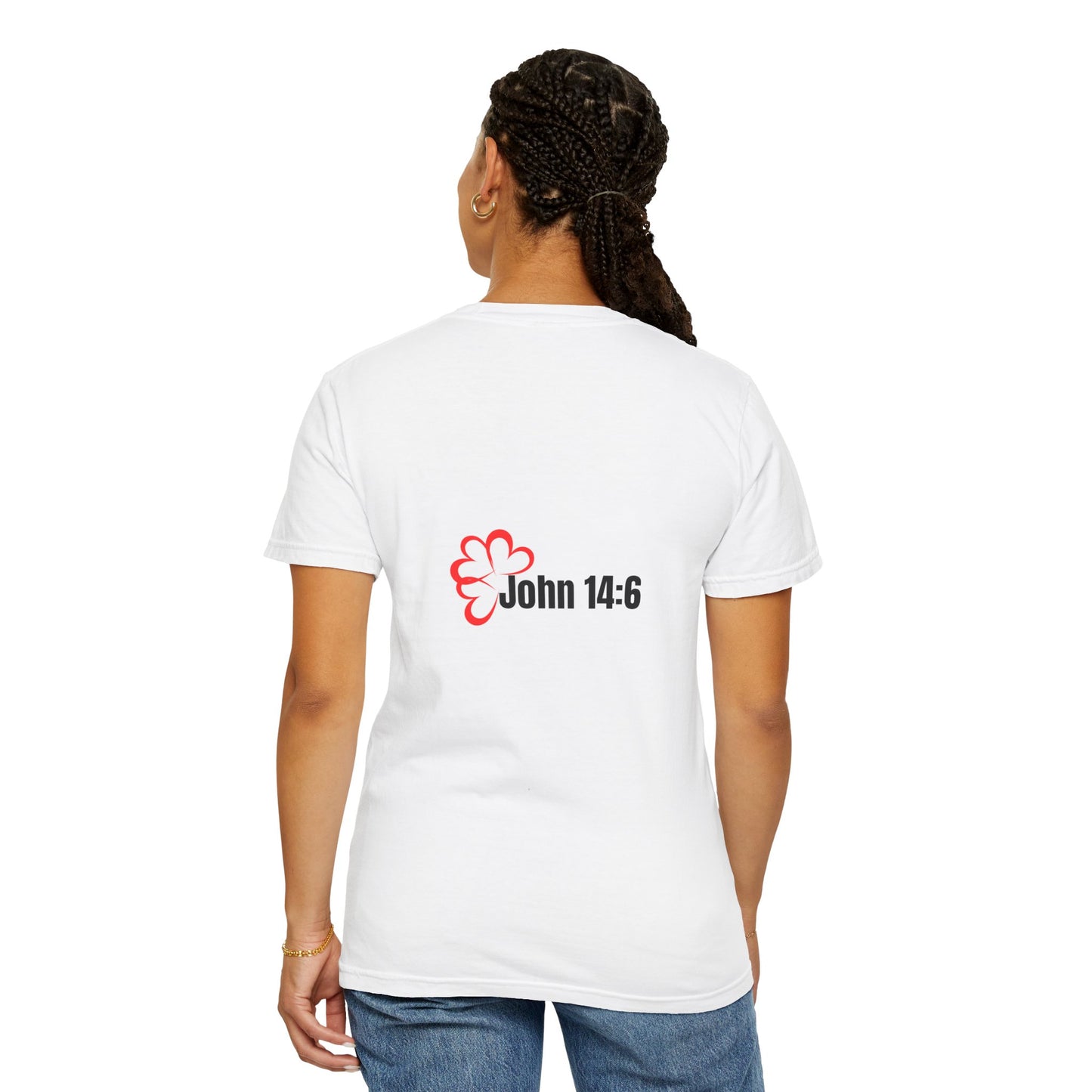 Faith-Inspired Garment-Dyed Tee – The Way, The Truth, The Life | Christian Apparel, Bible Verse T-Shirt, Religious Gift