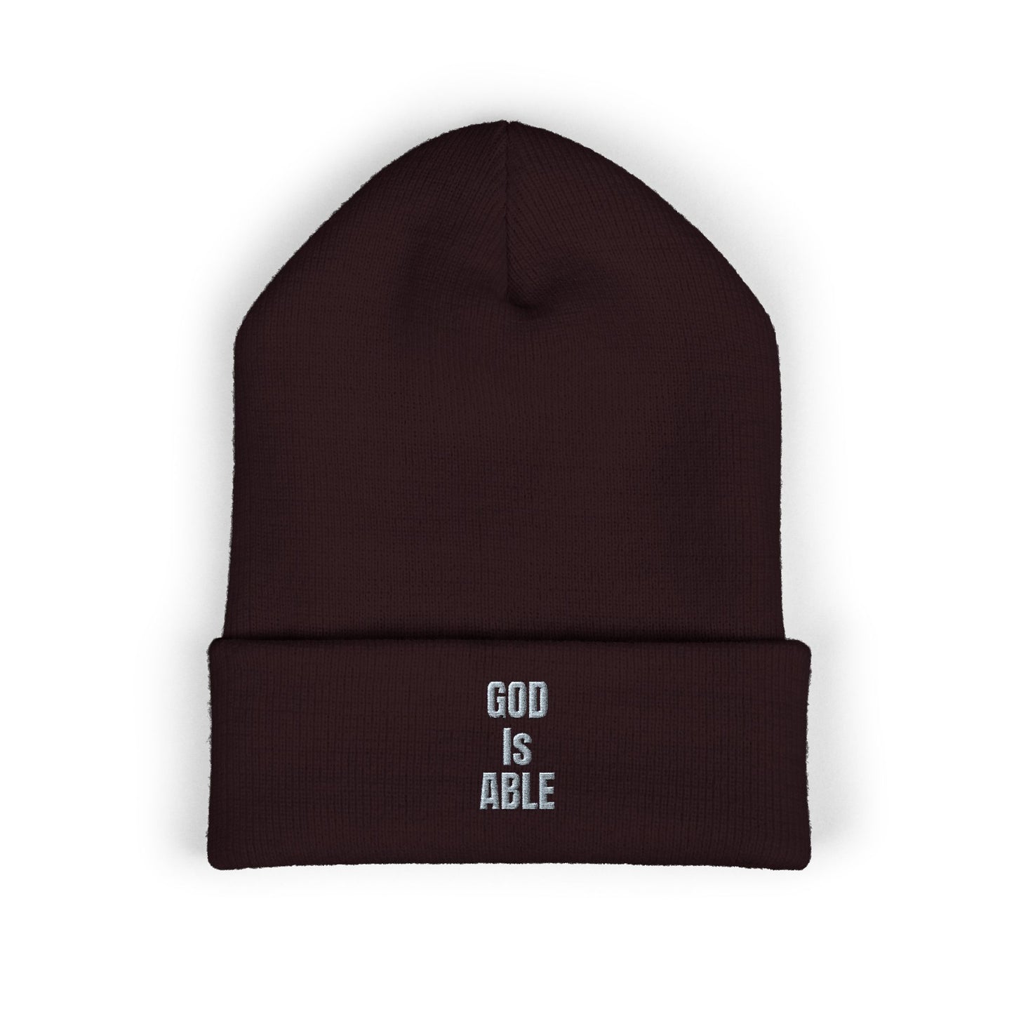 Embroidered Inspirational Beanie, Classic Cuffed Beanie, Cozy Winter Hat, Faith-Based Gift, Everyday Wear, Unique Accessory