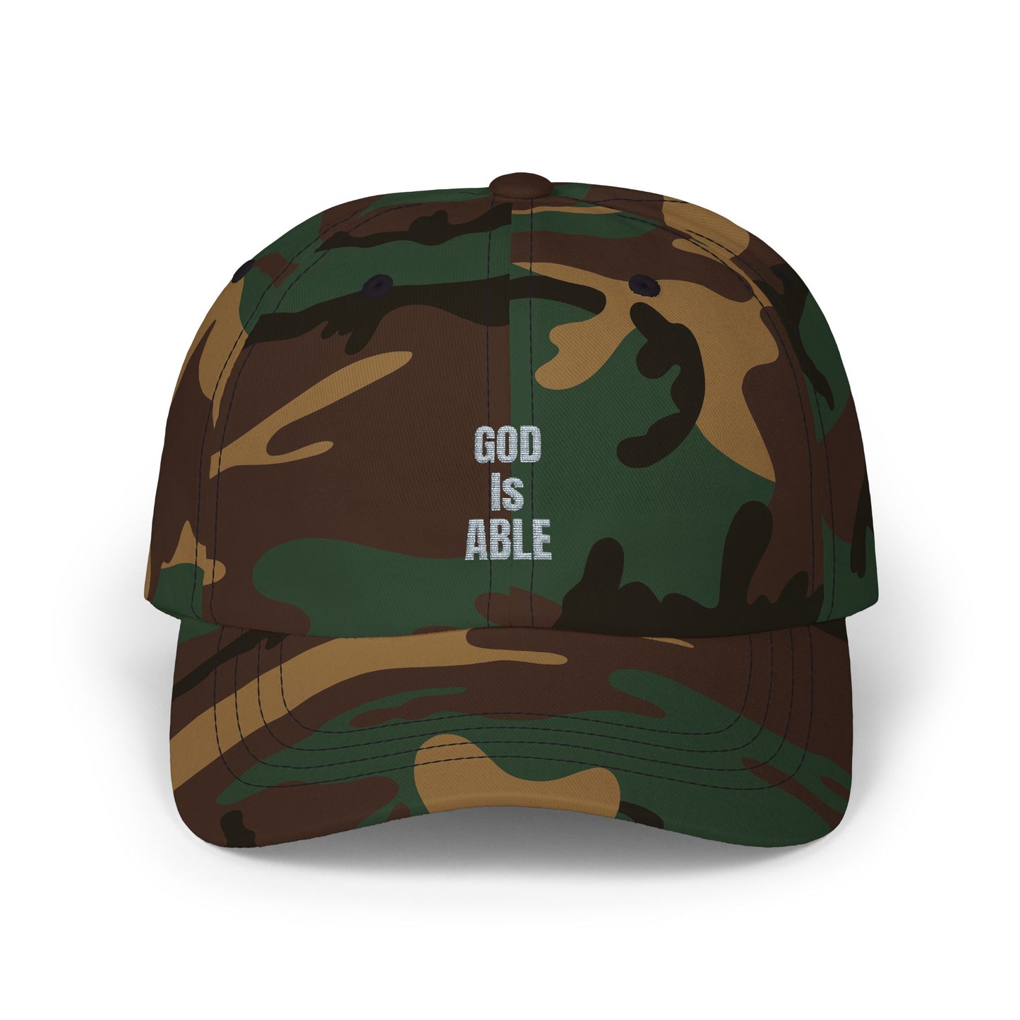 Embroidered God Is Able Classic Dad Cap