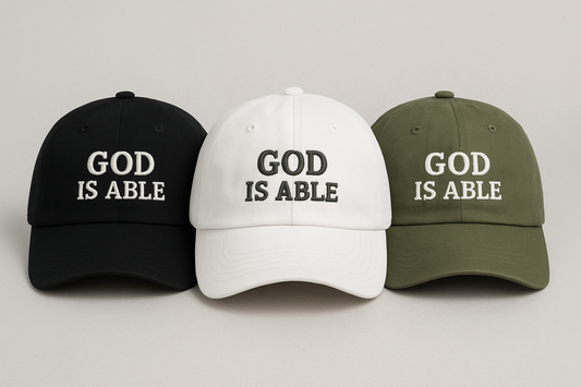 Embroidered God Is Able Classic Dad Cap