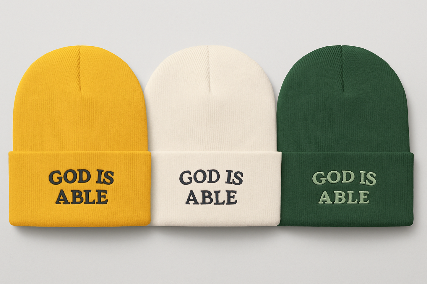 Embroidered Inspirational Beanie, Classic Cuffed Beanie, Cozy Winter Hat, Faith-Based Gift, Everyday Wear, Unique Accessory
