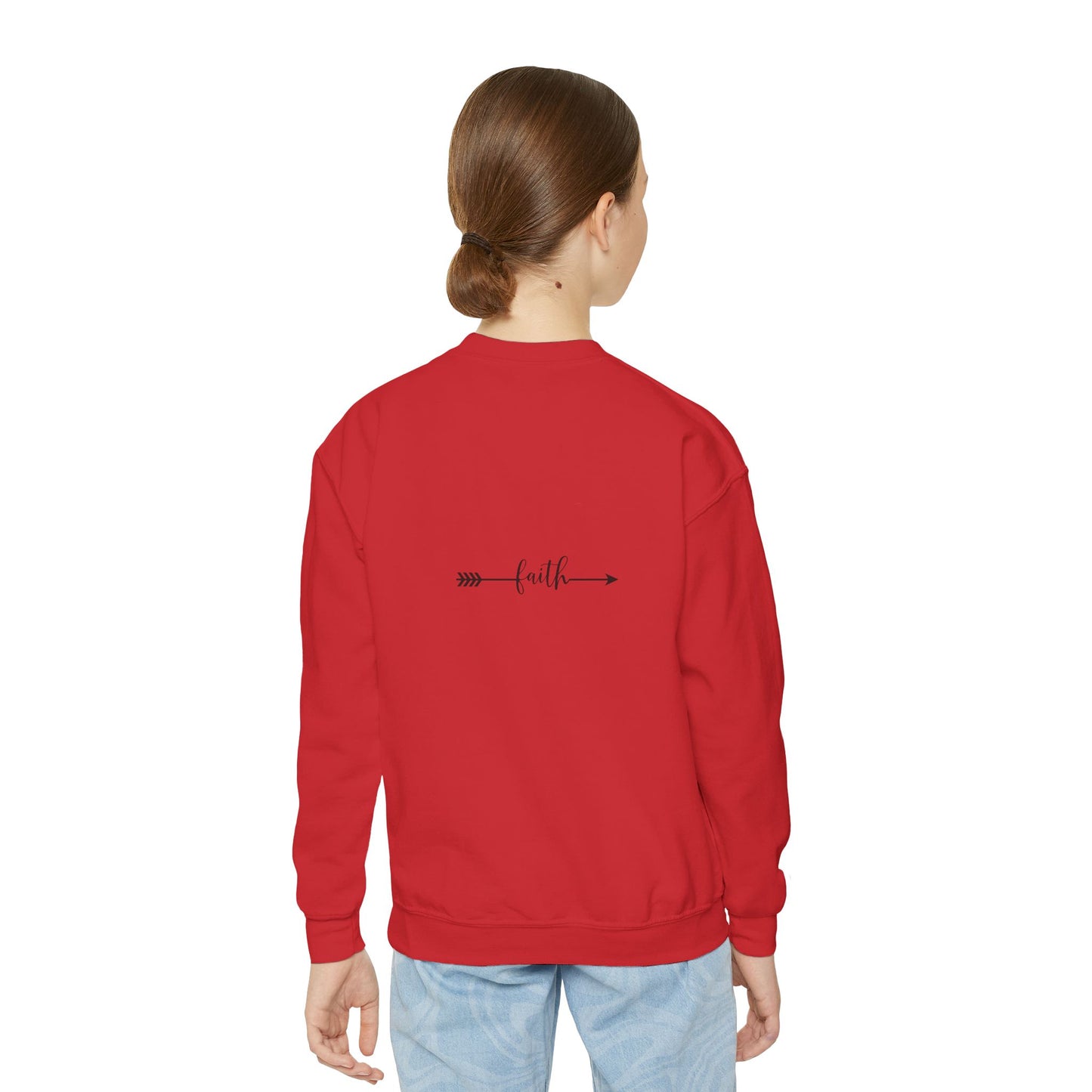 Christian Youth Crewneck Sweatshirt - 'Bloom Life Is Good with Christ'