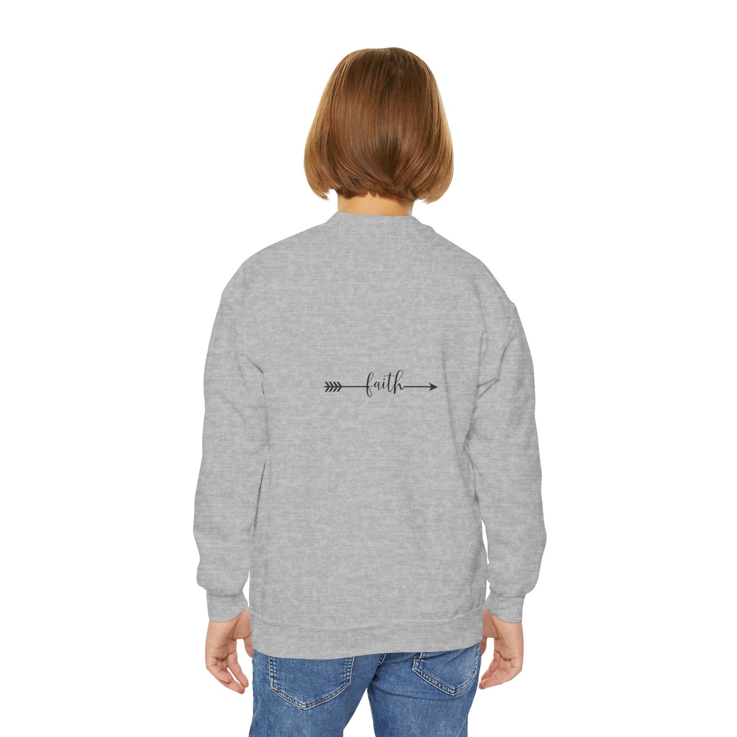 Christian Youth Crewneck Sweatshirt - 'Bloom Life Is Good with Christ'