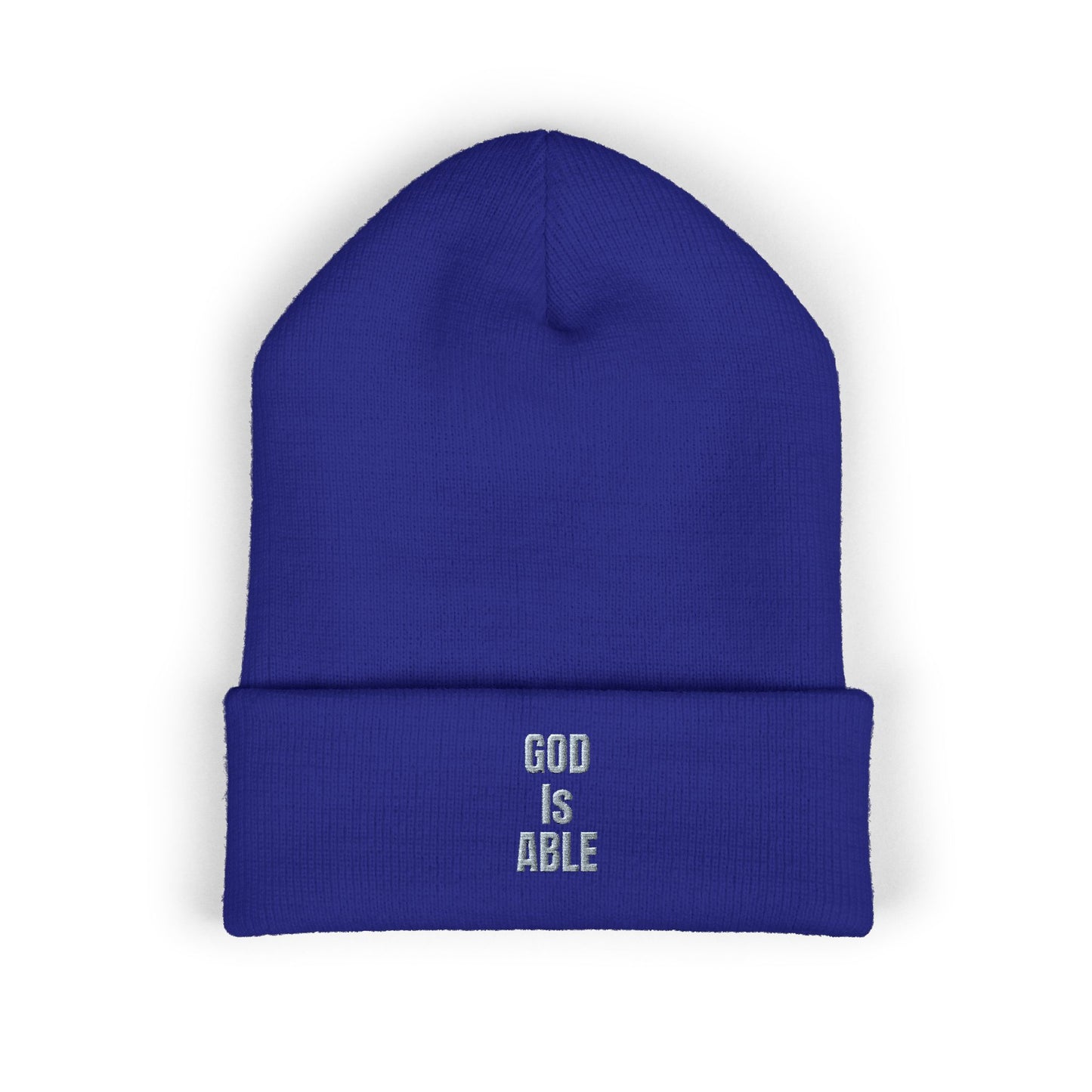 Embroidered Inspirational Beanie, Classic Cuffed Beanie, Cozy Winter Hat, Faith-Based Gift, Everyday Wear, Unique Accessory