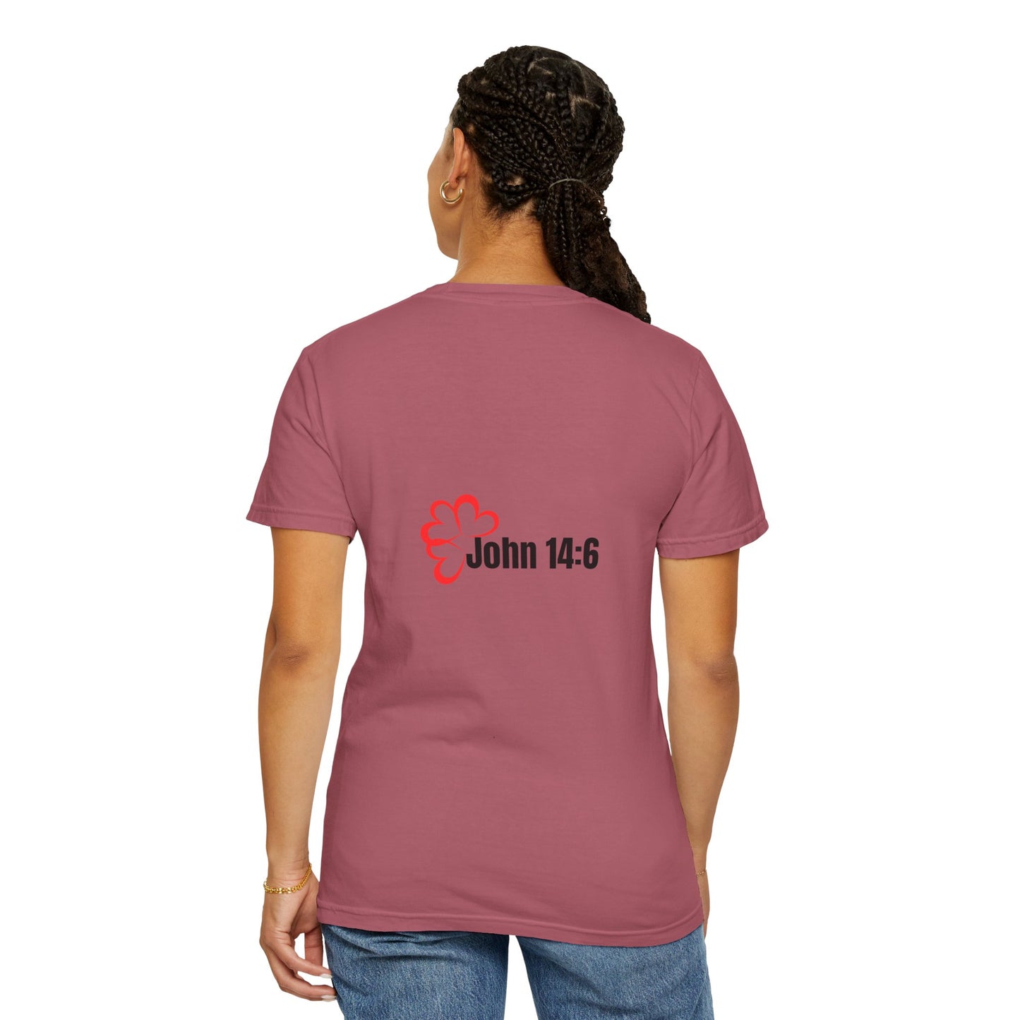 Faith-Inspired Garment-Dyed Tee – The Way, The Truth, The Life | Christian Apparel, Bible Verse T-Shirt, Religious Gift