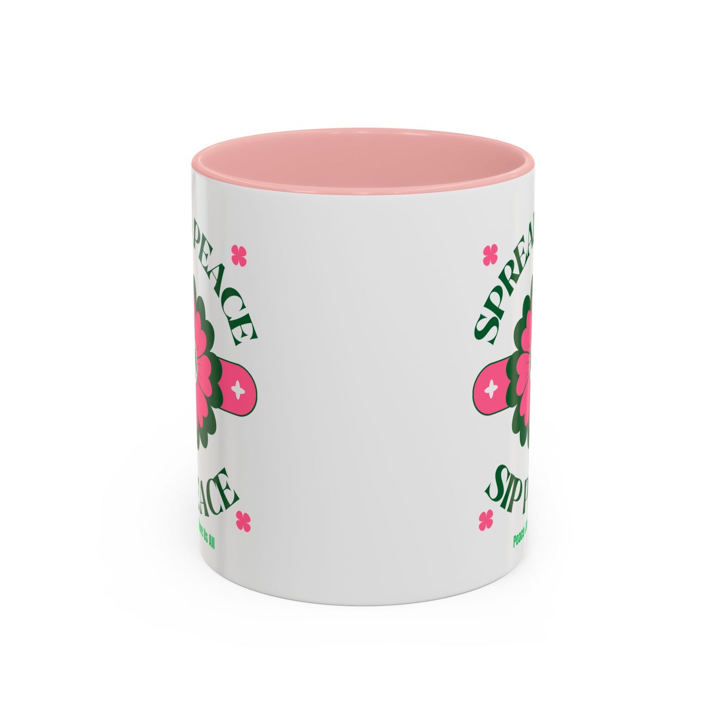 Accent Coffee Mug Ceramic Mug – Spread Peace & Sip Peace (11, 15oz)