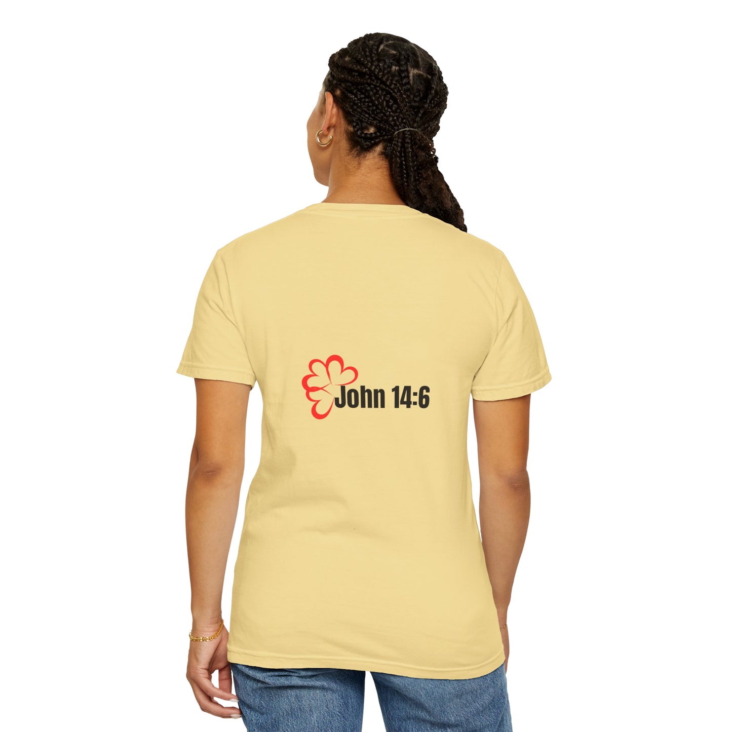 Faith-Inspired Garment-Dyed Tee – The Way, The Truth, The Life | Christian Apparel, Bible Verse T-Shirt, Religious Gift