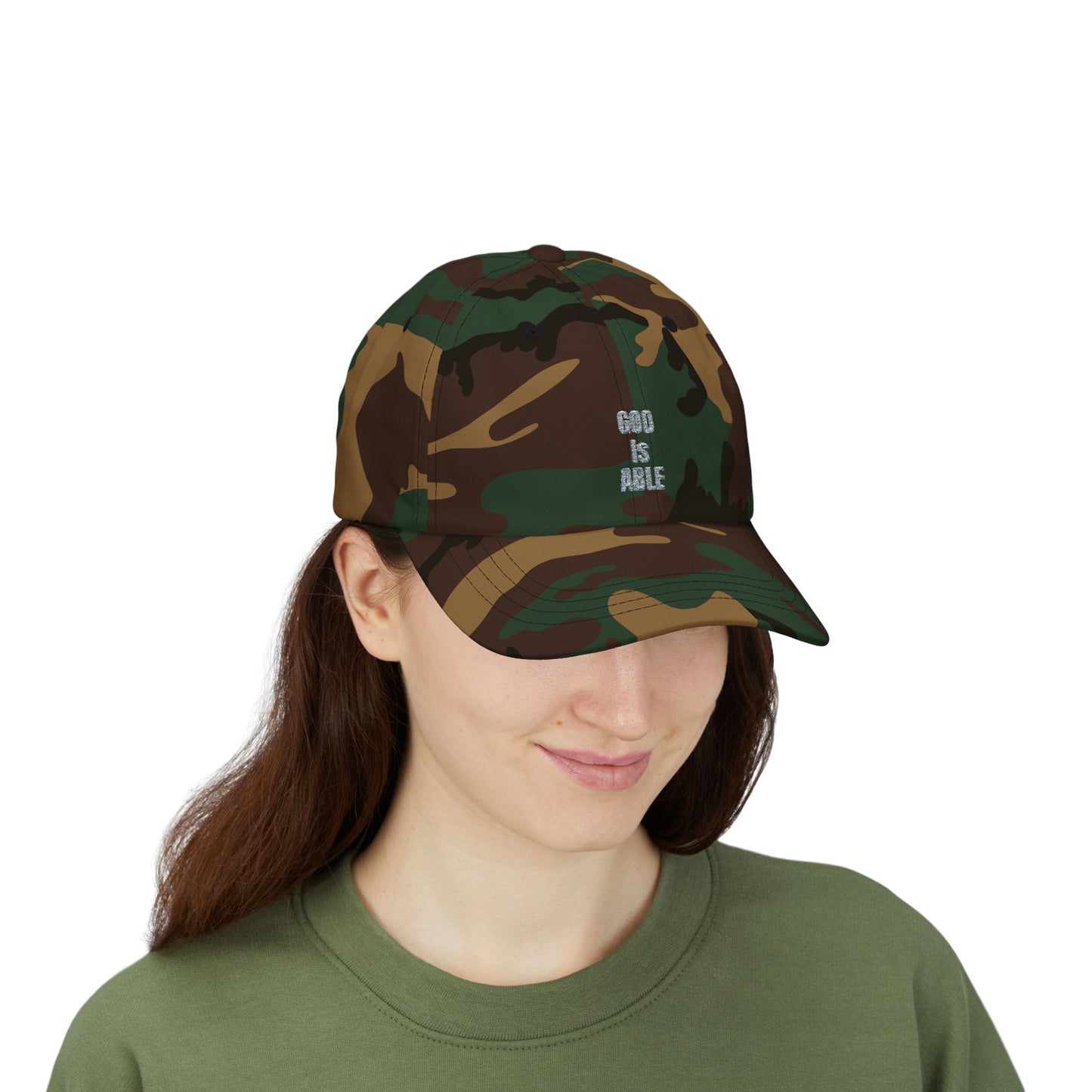 Embroidered God Is Able Classic Dad Cap