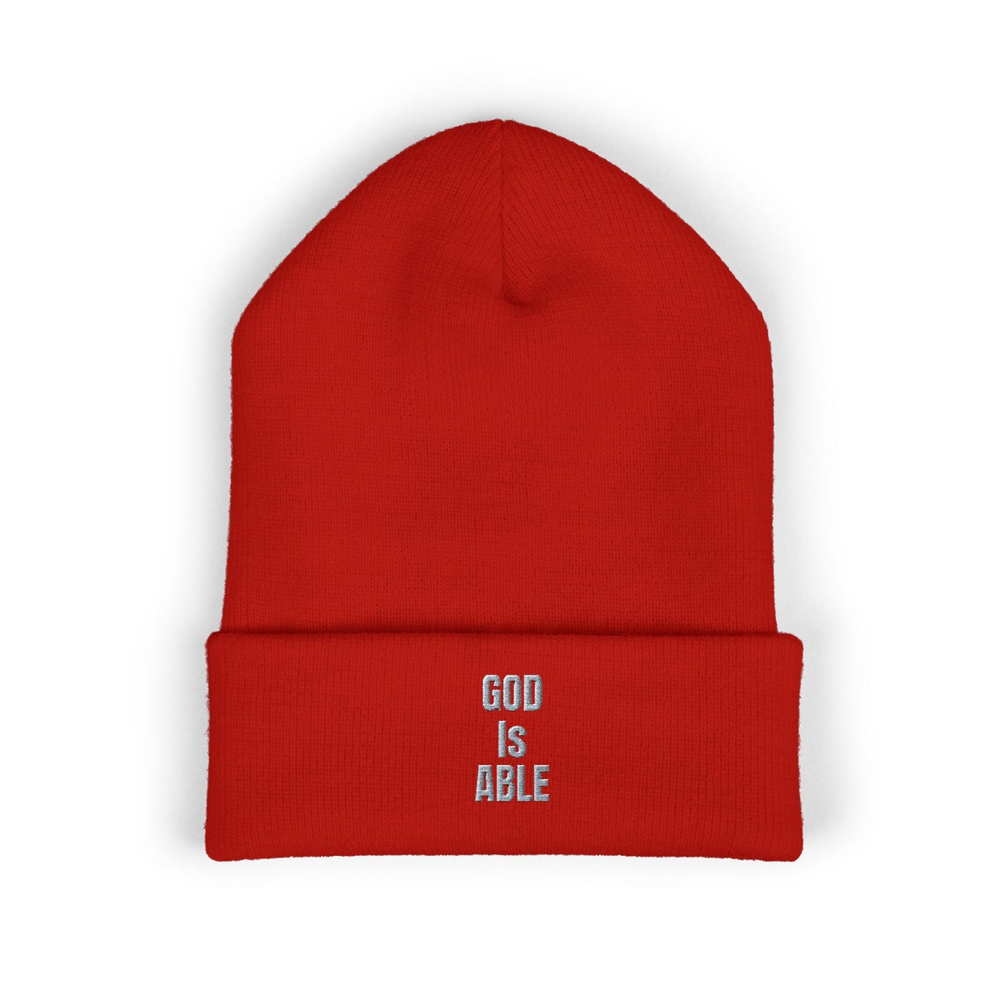 Embroidered Inspirational Beanie, Classic Cuffed Beanie, Cozy Winter Hat, Faith-Based Gift, Everyday Wear, Unique Accessory