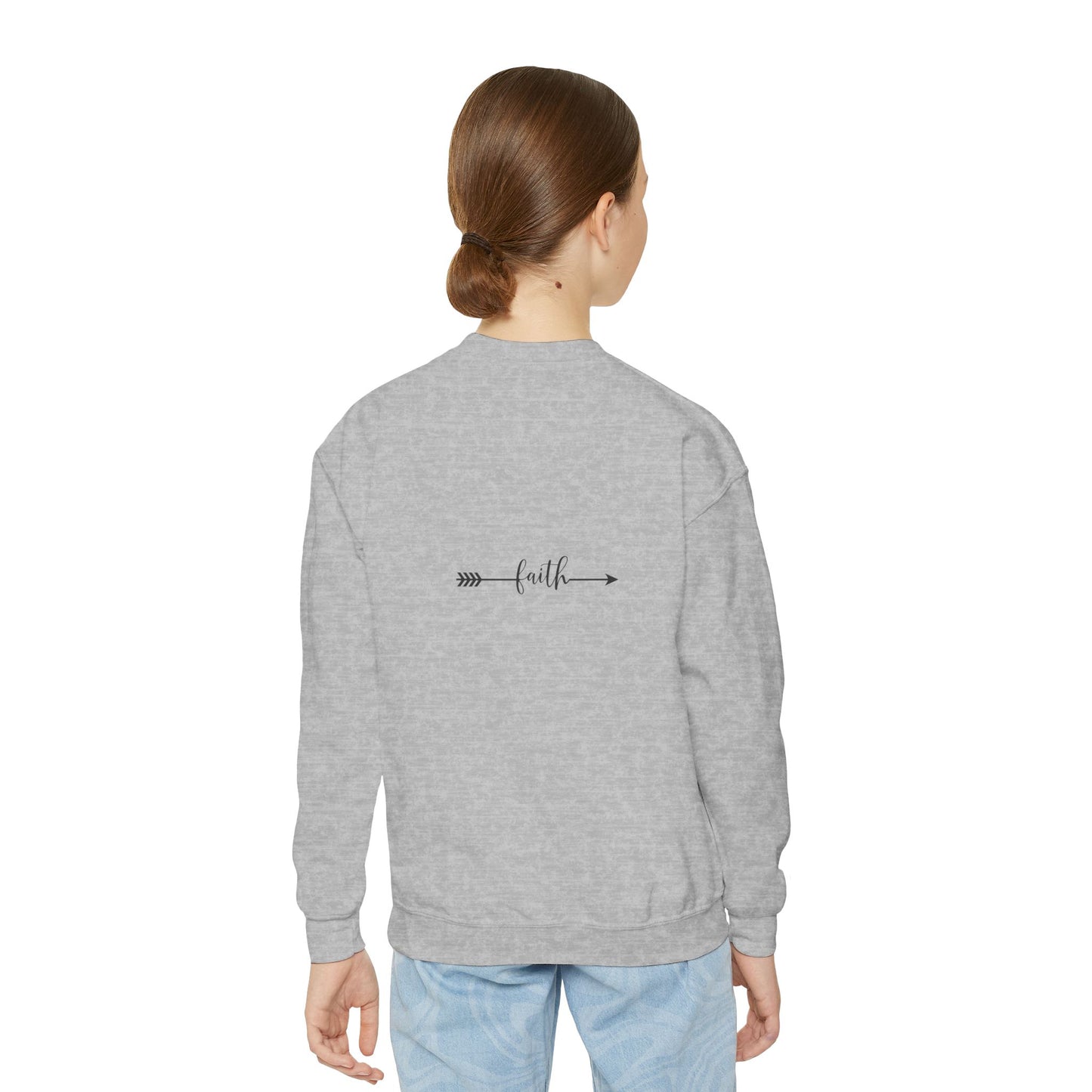 Christian Youth Crewneck Sweatshirt - 'Bloom Life Is Good with Christ'