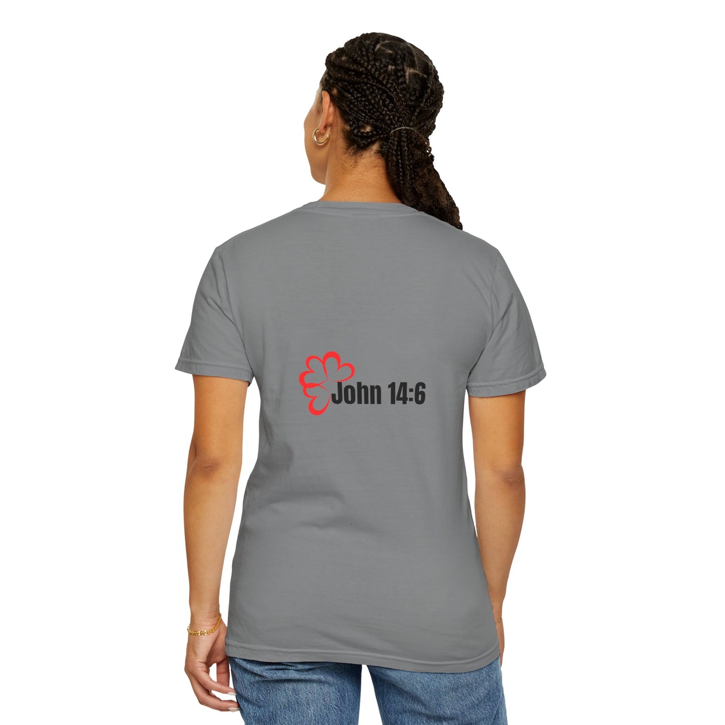 Faith-Inspired Garment-Dyed Tee – The Way, The Truth, The Life | Christian Apparel, Bible Verse T-Shirt, Religious Gift