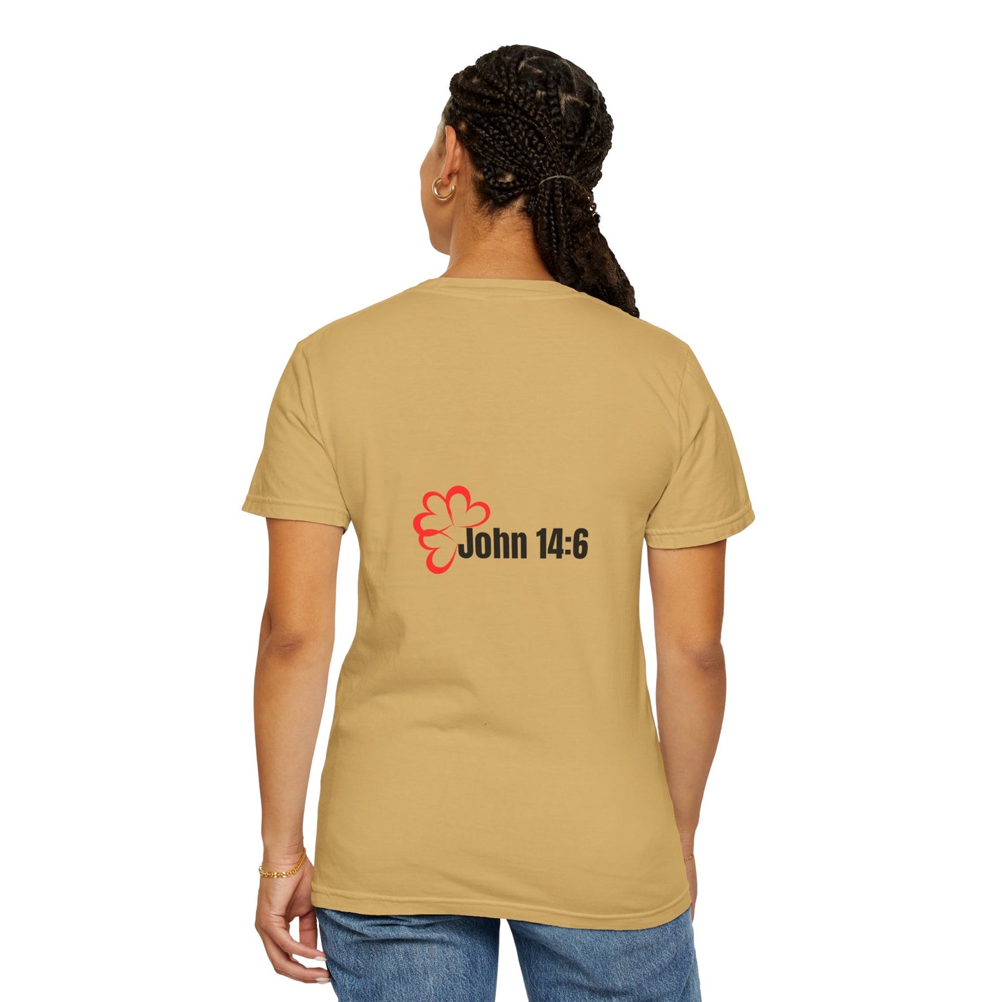 Faith-Inspired Garment-Dyed Tee – The Way, The Truth, The Life | Christian Apparel, Bible Verse T-Shirt, Religious Gift