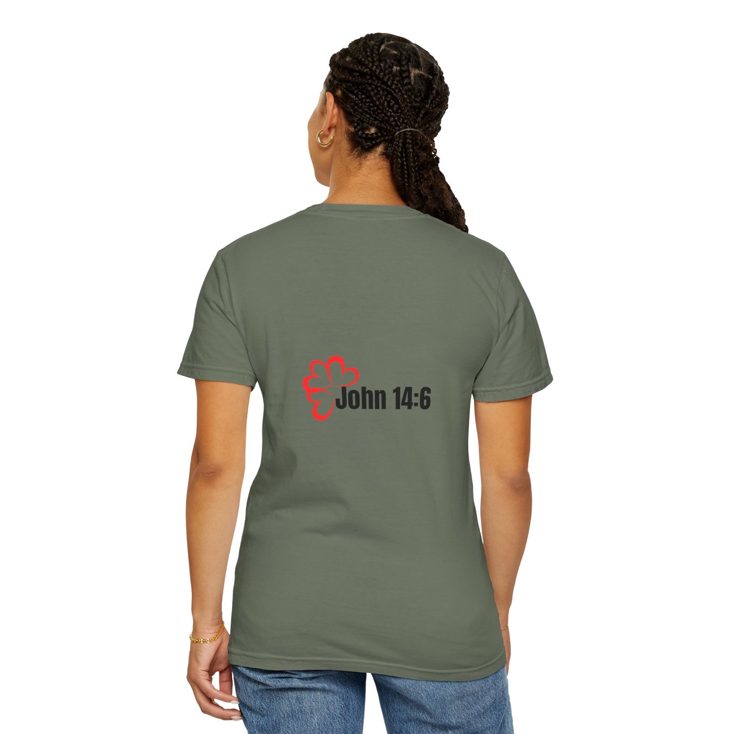 Faith-Inspired Garment-Dyed Tee – The Way, The Truth, The Life | Christian Apparel, Bible Verse T-Shirt, Religious Gift