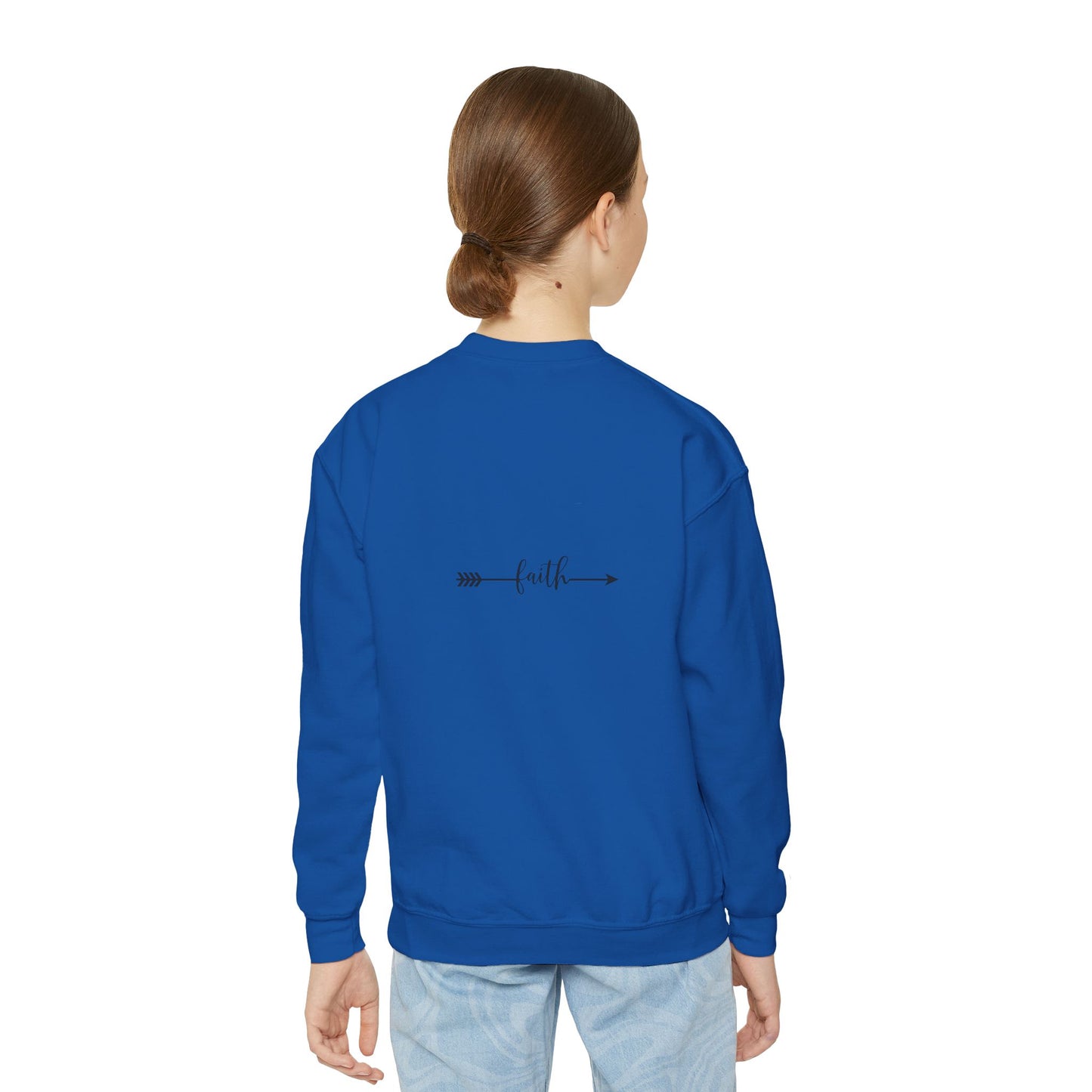 Christian Youth Crewneck Sweatshirt - 'Bloom Life Is Good with Christ'