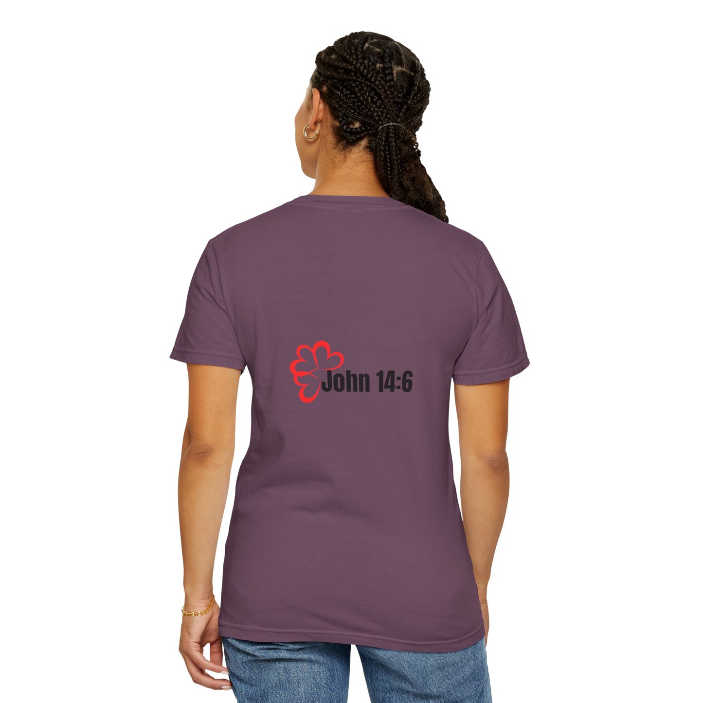 Faith-Inspired Garment-Dyed Tee – The Way, The Truth, The Life | Christian Apparel, Bible Verse T-Shirt, Religious Gift