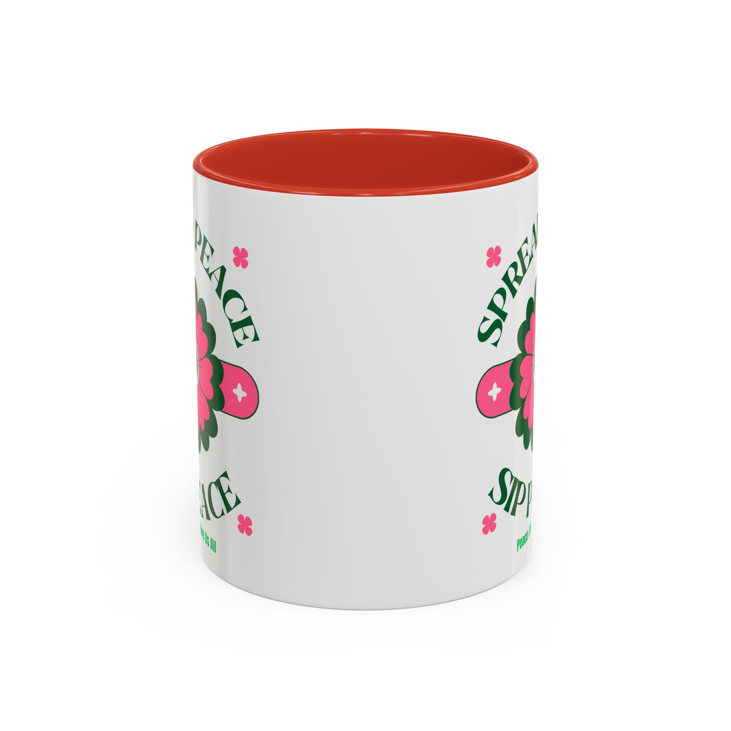 Accent Coffee Mug Ceramic Mug – Spread Peace & Sip Peace (11, 15oz)