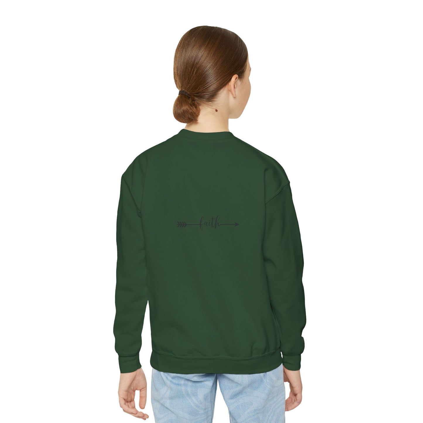 Christian Youth Crewneck Sweatshirt - 'Bloom Life Is Good with Christ'