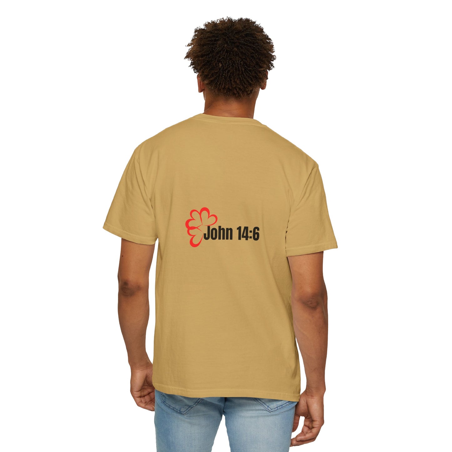 Faith-Inspired Garment-Dyed Tee – The Way, The Truth, The Life | Christian Apparel, Bible Verse T-Shirt, Religious Gift