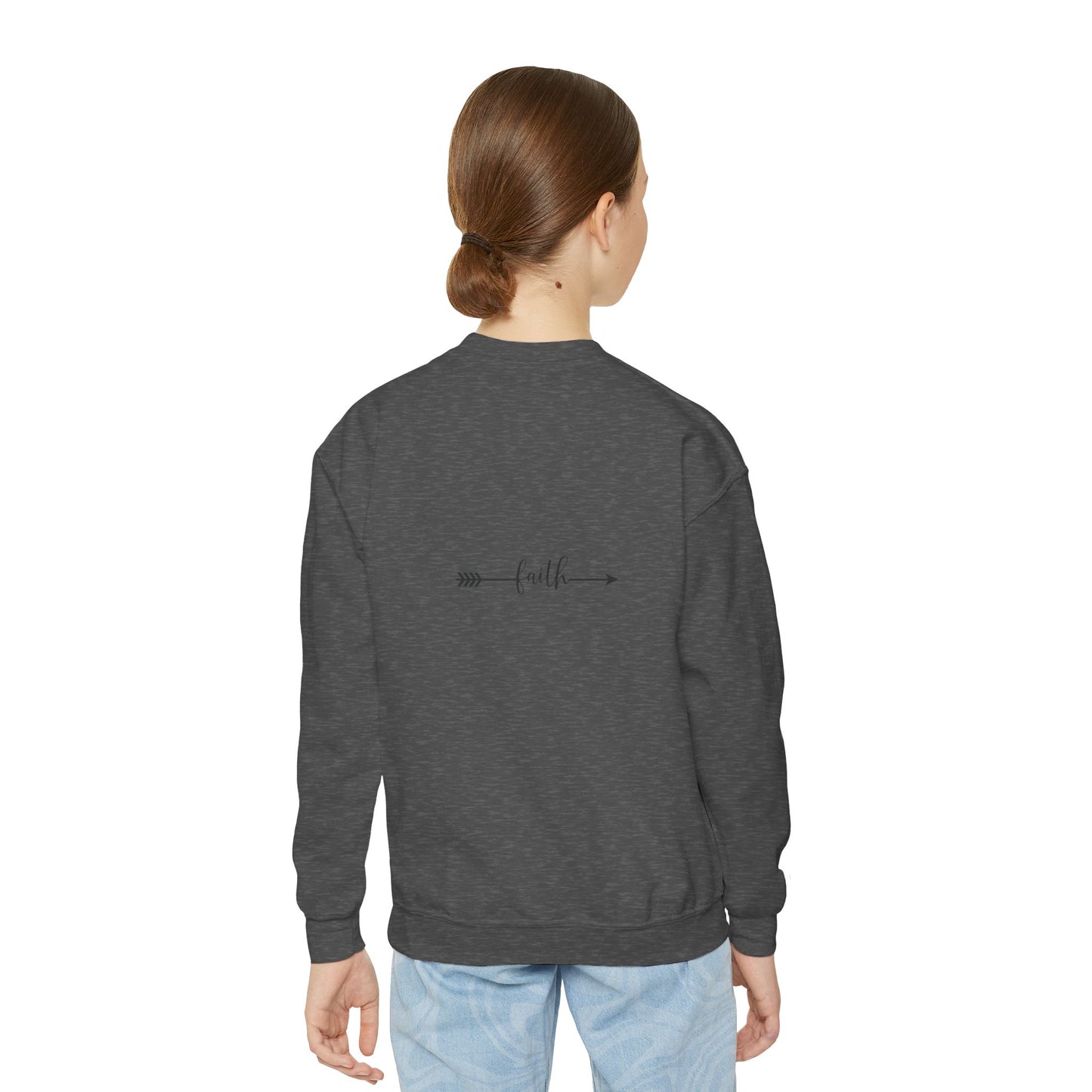 Christian Youth Crewneck Sweatshirt - 'Bloom Life Is Good with Christ'